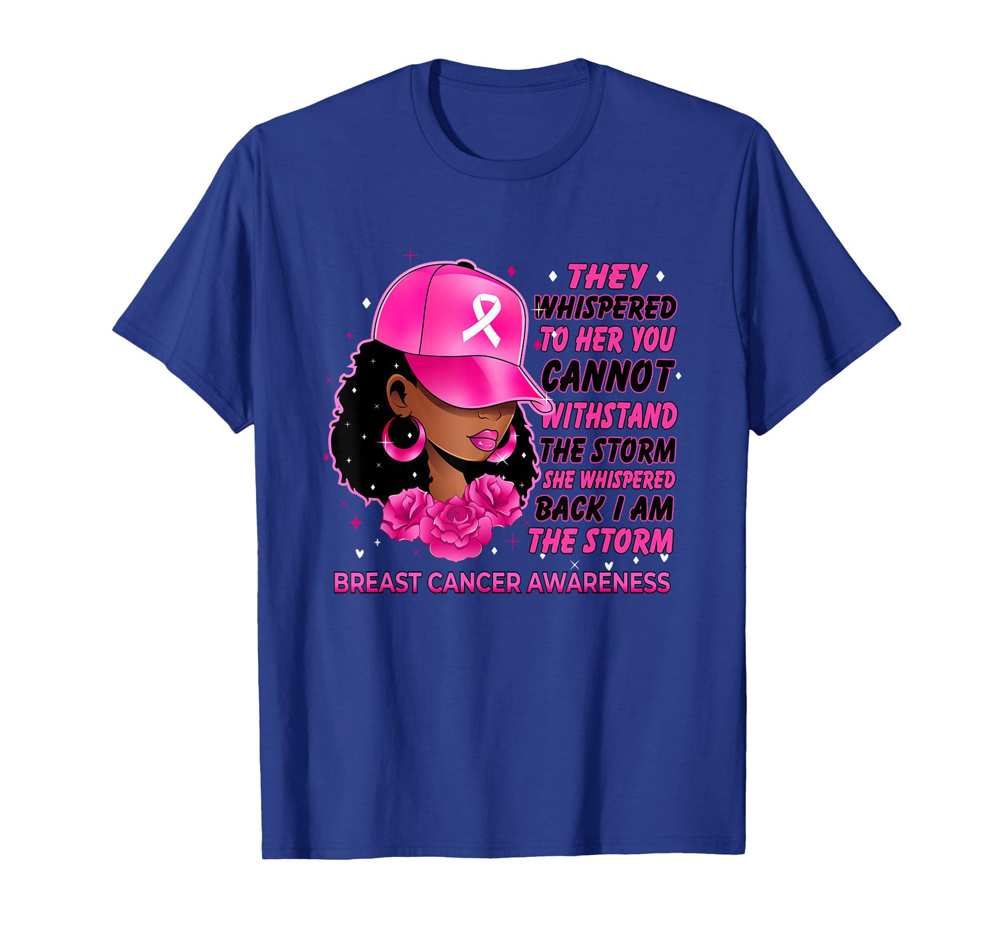 I'm The Storm Black Women Breast Cancer Survivor Pink Ribbon T-Shirt