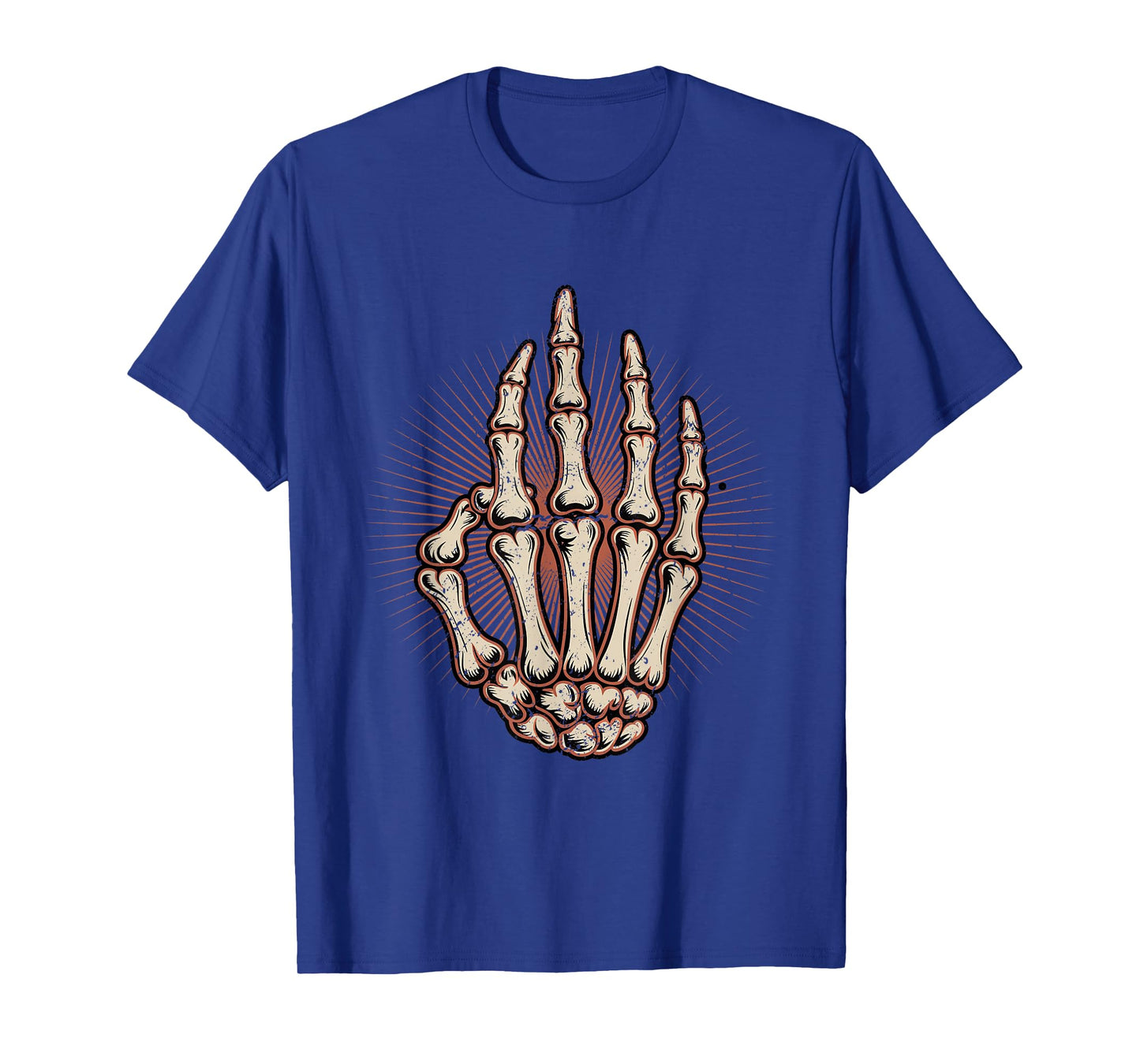 Skeleton Hand Bones Radiant Circle Halloween Gothic T-Shirt