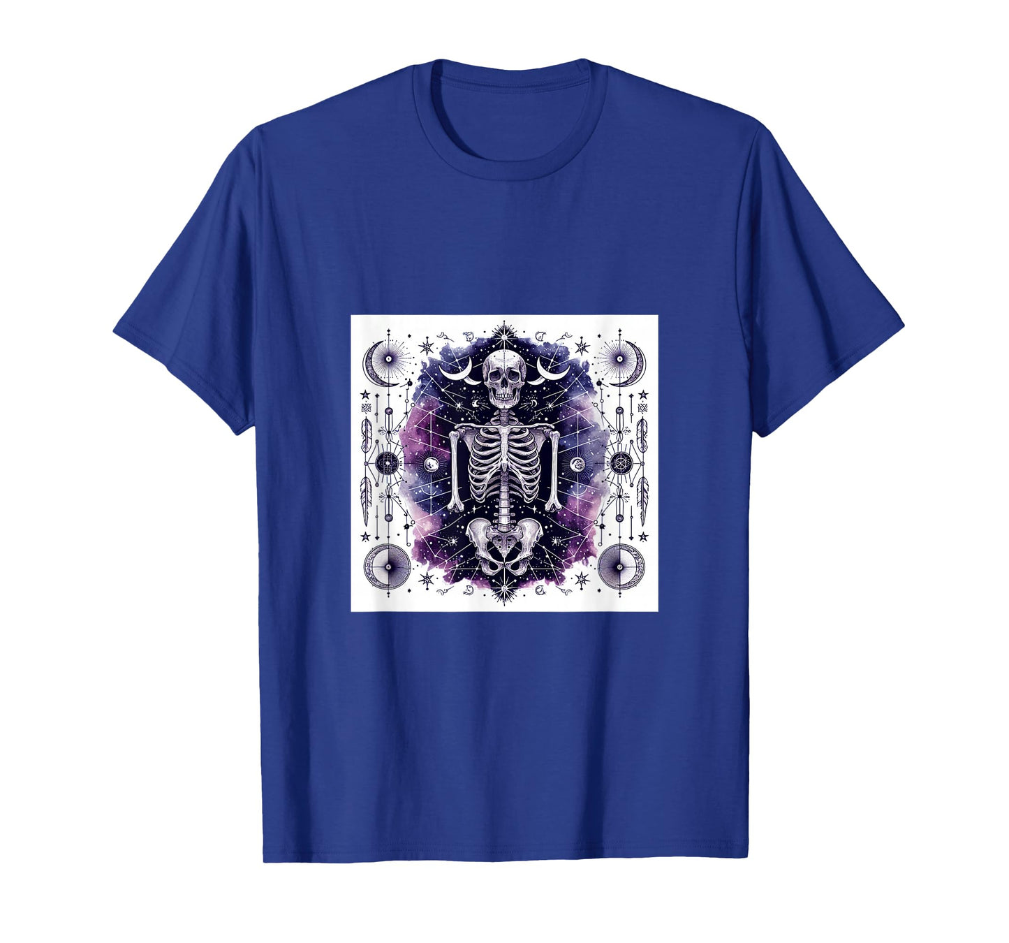 Cosmic Skeleton β Mystical Galaxy Skull &Stars Witchy Gothic T-Shirt