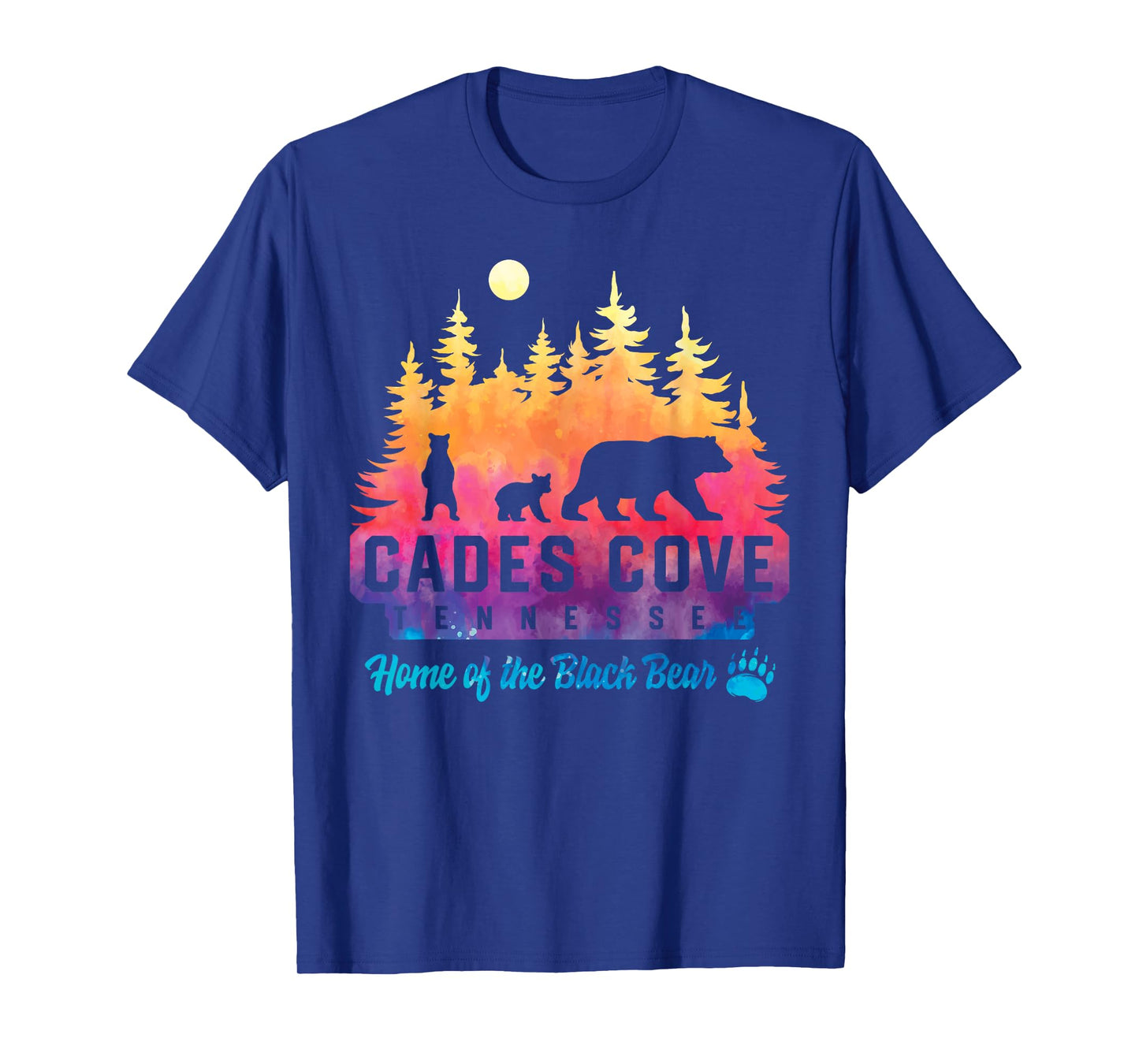 Cades Cove Tennessee Bear Great Smoky Mountains Tie Dye T-Shirt