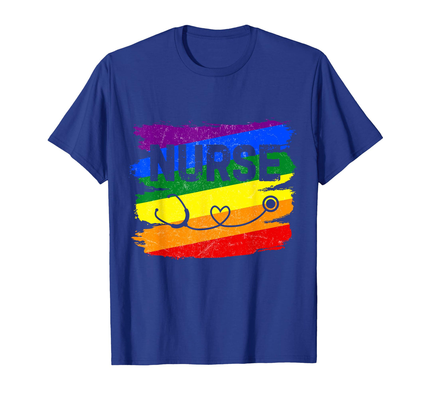 Nurse LGBT Rainbow RN LPN Nursing Cool Gay Pride Flag Ally T-Shirt