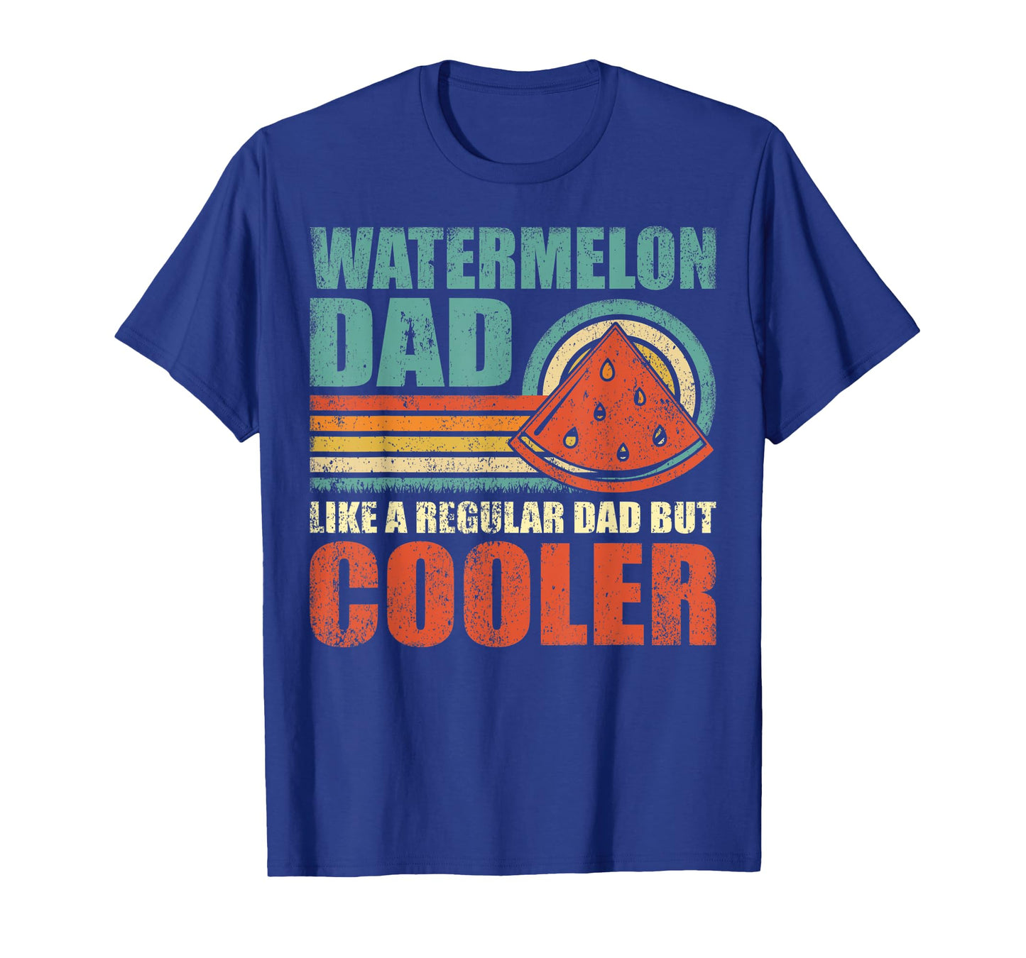 Mens Watermelon Dad Like A Regular Dad But Cooler Father's Day T-Shirt