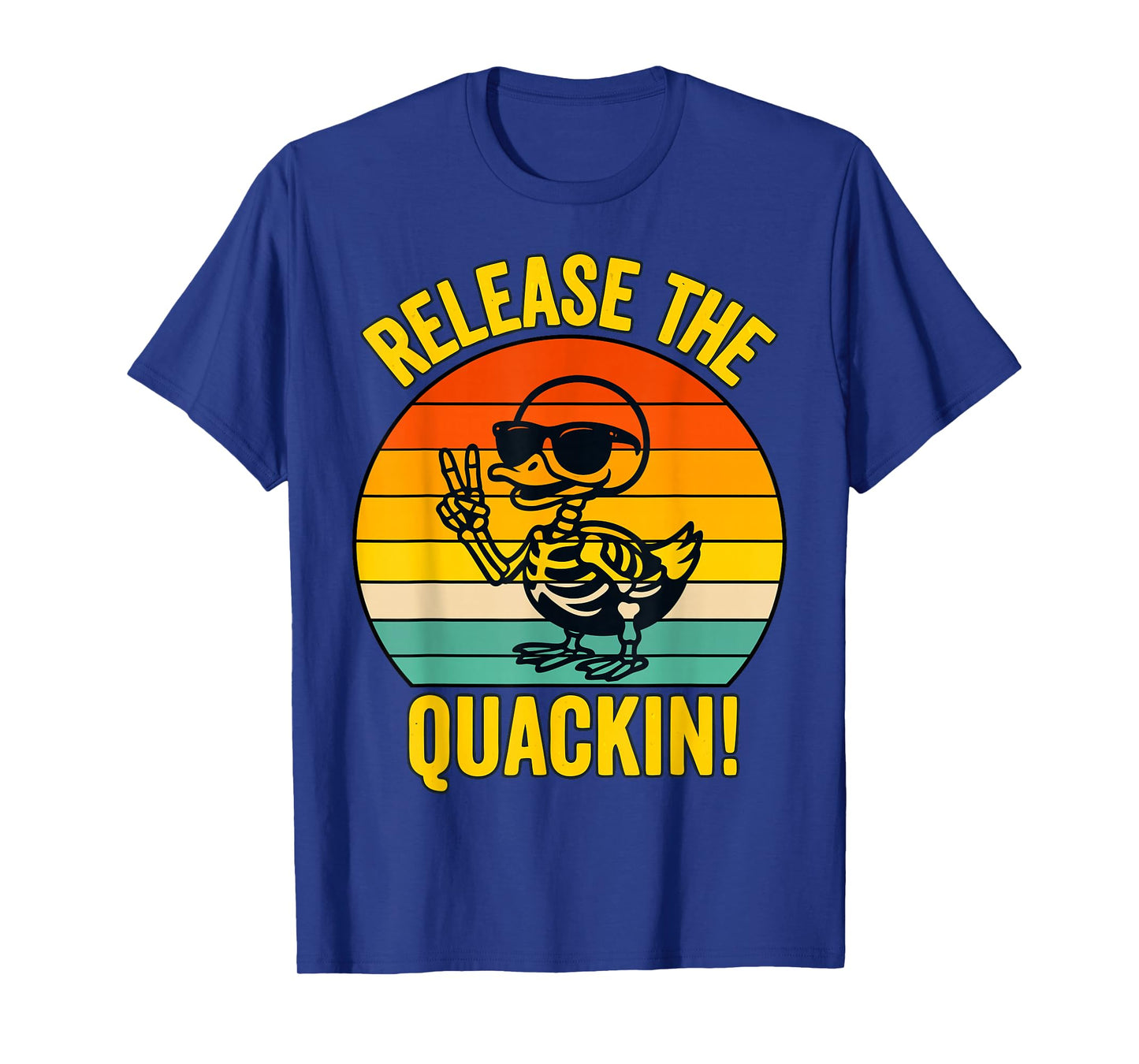 Release The Quackin Funny Duck Skeleton Retro Gifts T-Shirt