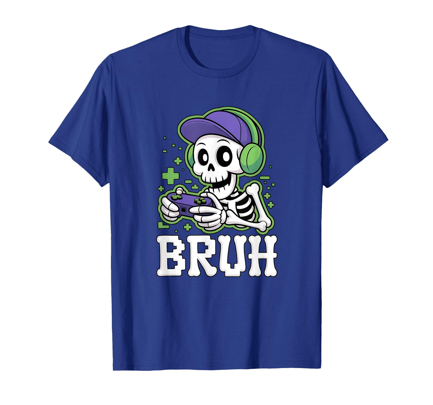 Bruh Funny Gamer Skeleton Halloween Video Game Meme T-Shirt