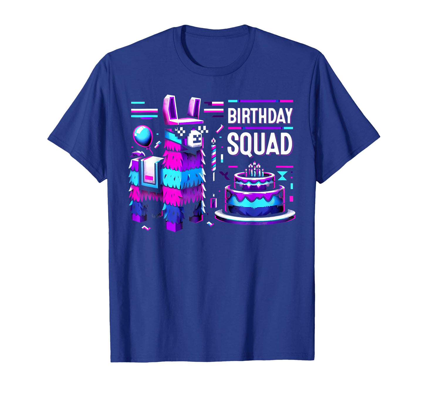 Llama Pinata Birthday Squad Party Family Matching T-Shirt