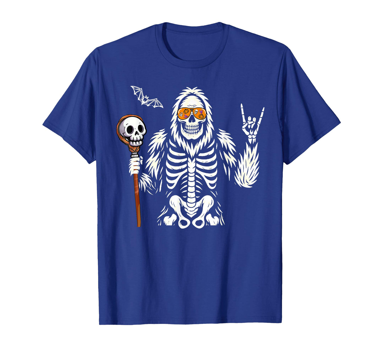 Halloween Costume Skeleton Bigfoot Rock Skull Men Boys Women T-Shirt