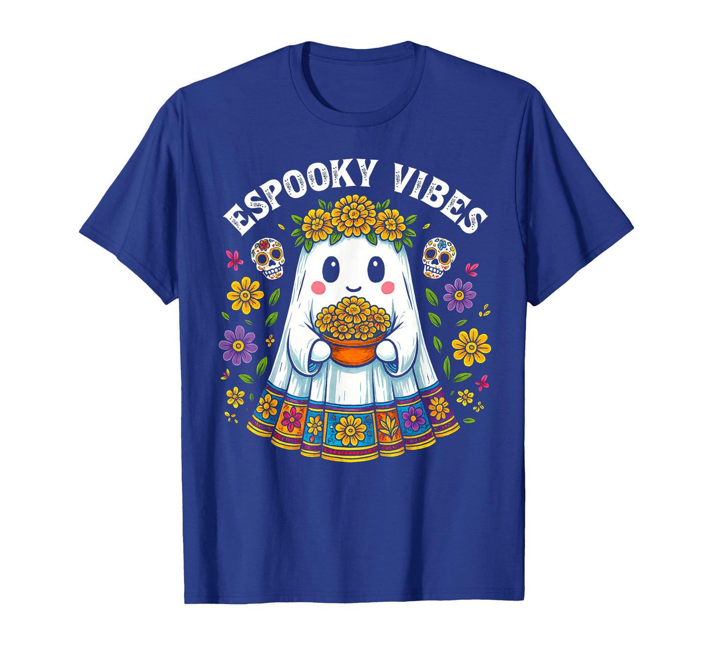Espooky Vibes Maestra Halloween Spanish Mexican Teacher T-Shirt