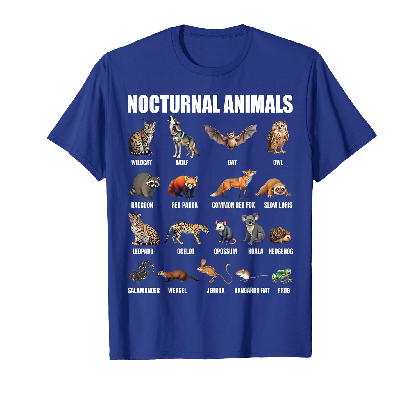 Nocturnal Animals Educational Wildlife Science Nature Lover T-Shirt