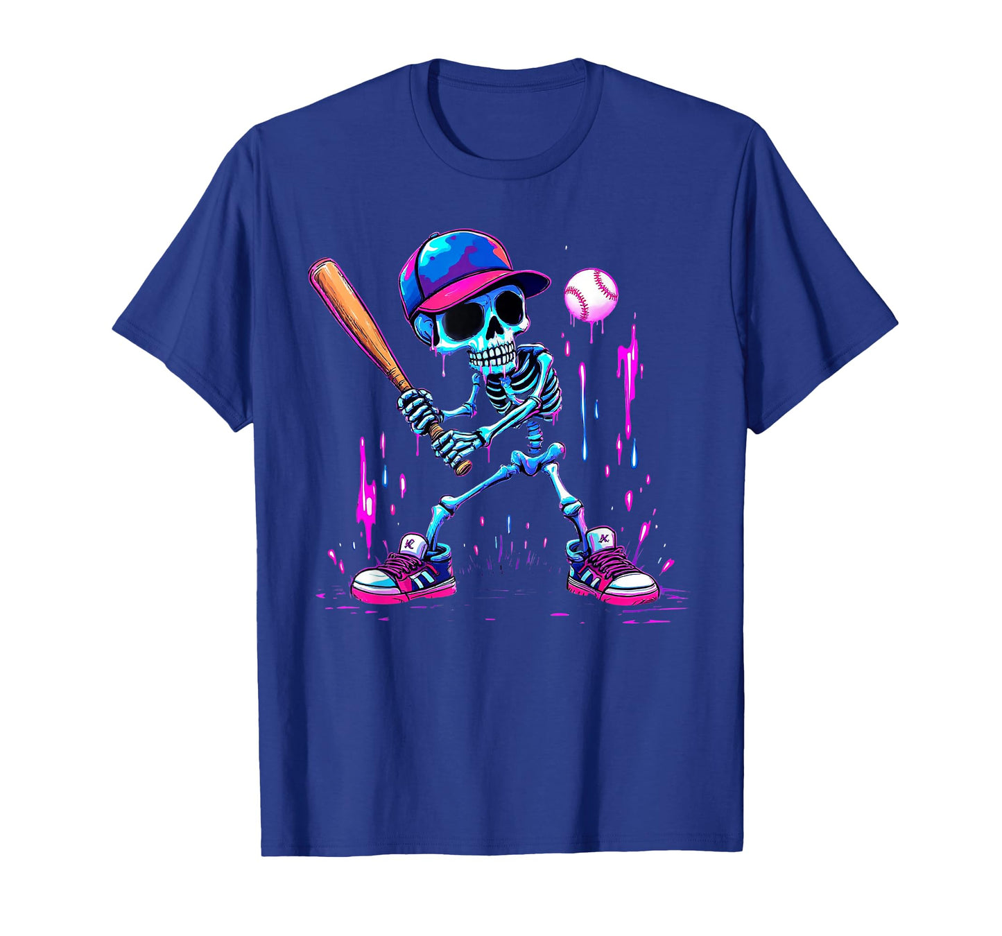 Men Women Kids Funny Halloween Drip Baseball Lovers T-Shirt