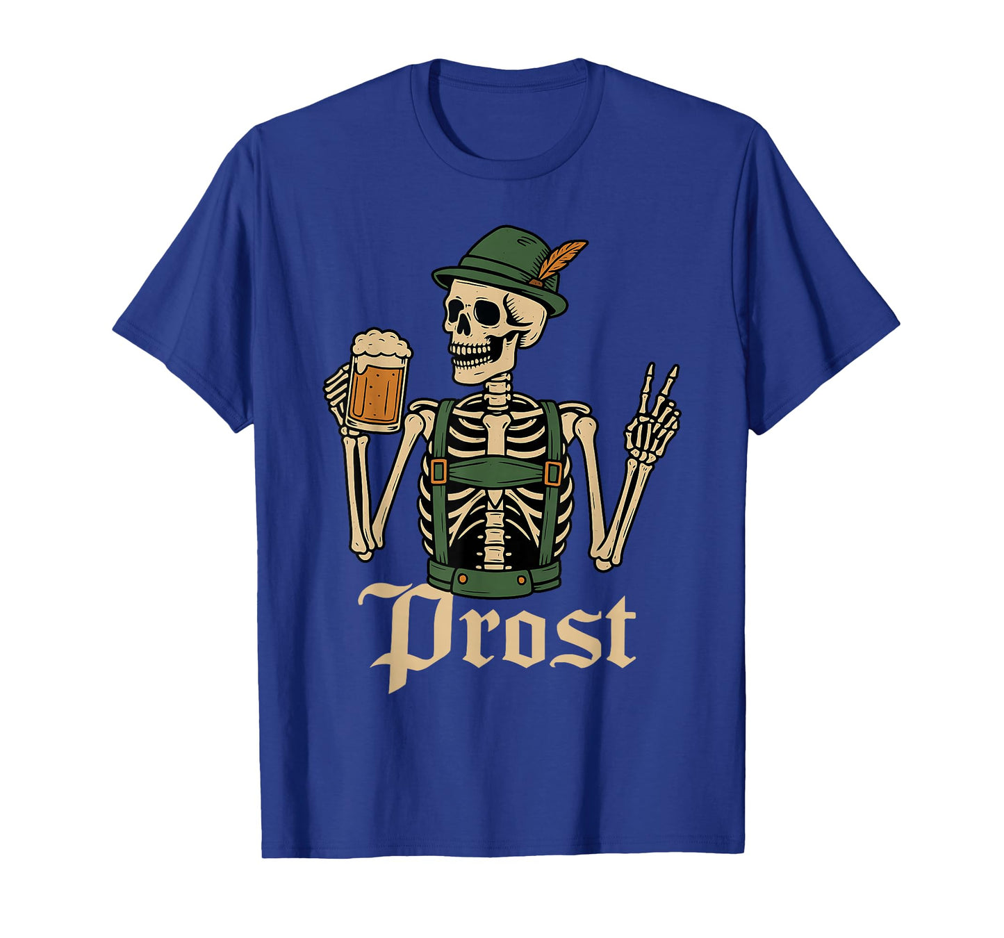 Oktoberfest Skeleton Prost German Beer Festival Men Women T-Shirt
