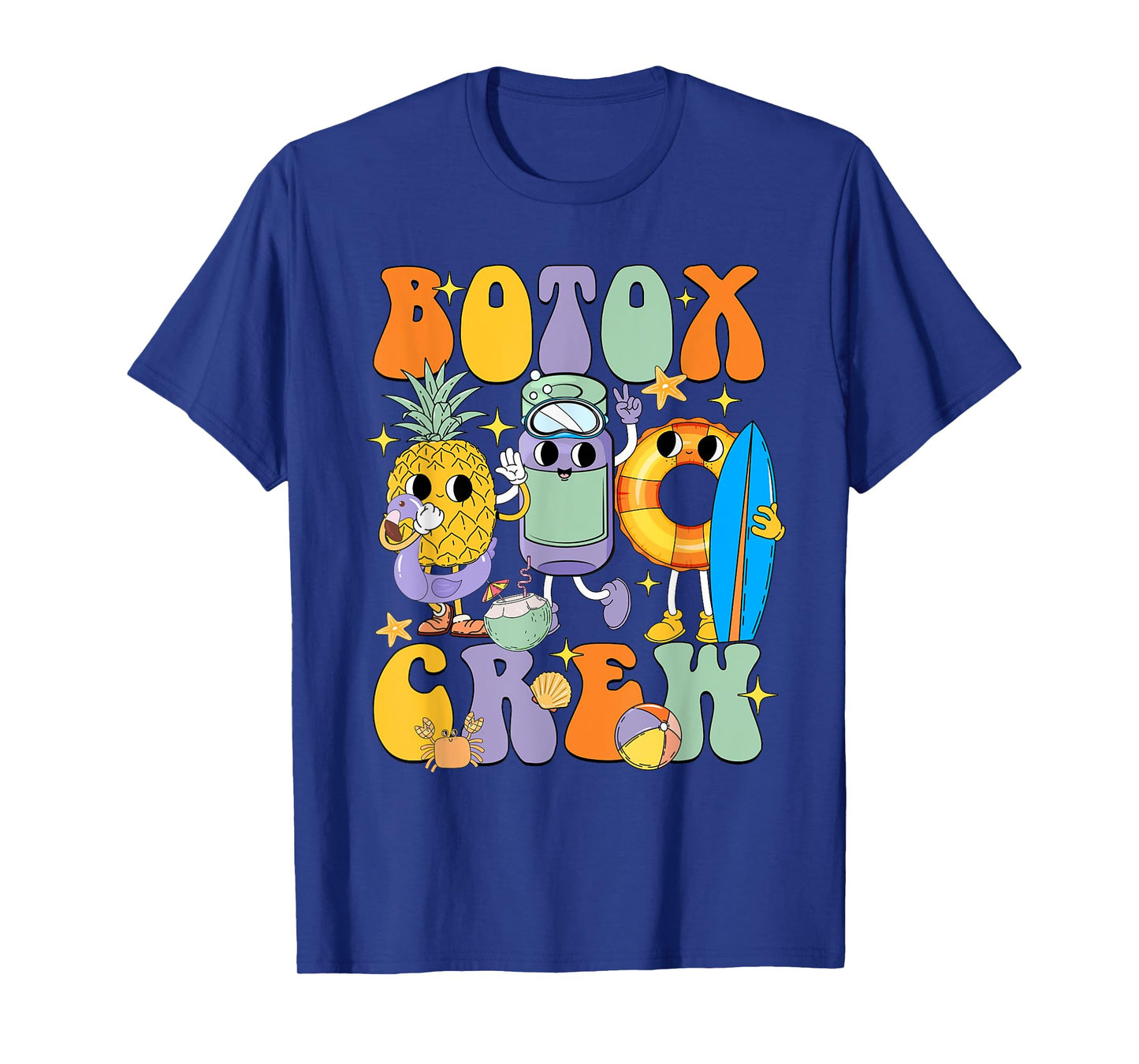 Botox Crew Summer Vibes Cosmetic Nurse Aesthetic Injector T-Shirt
