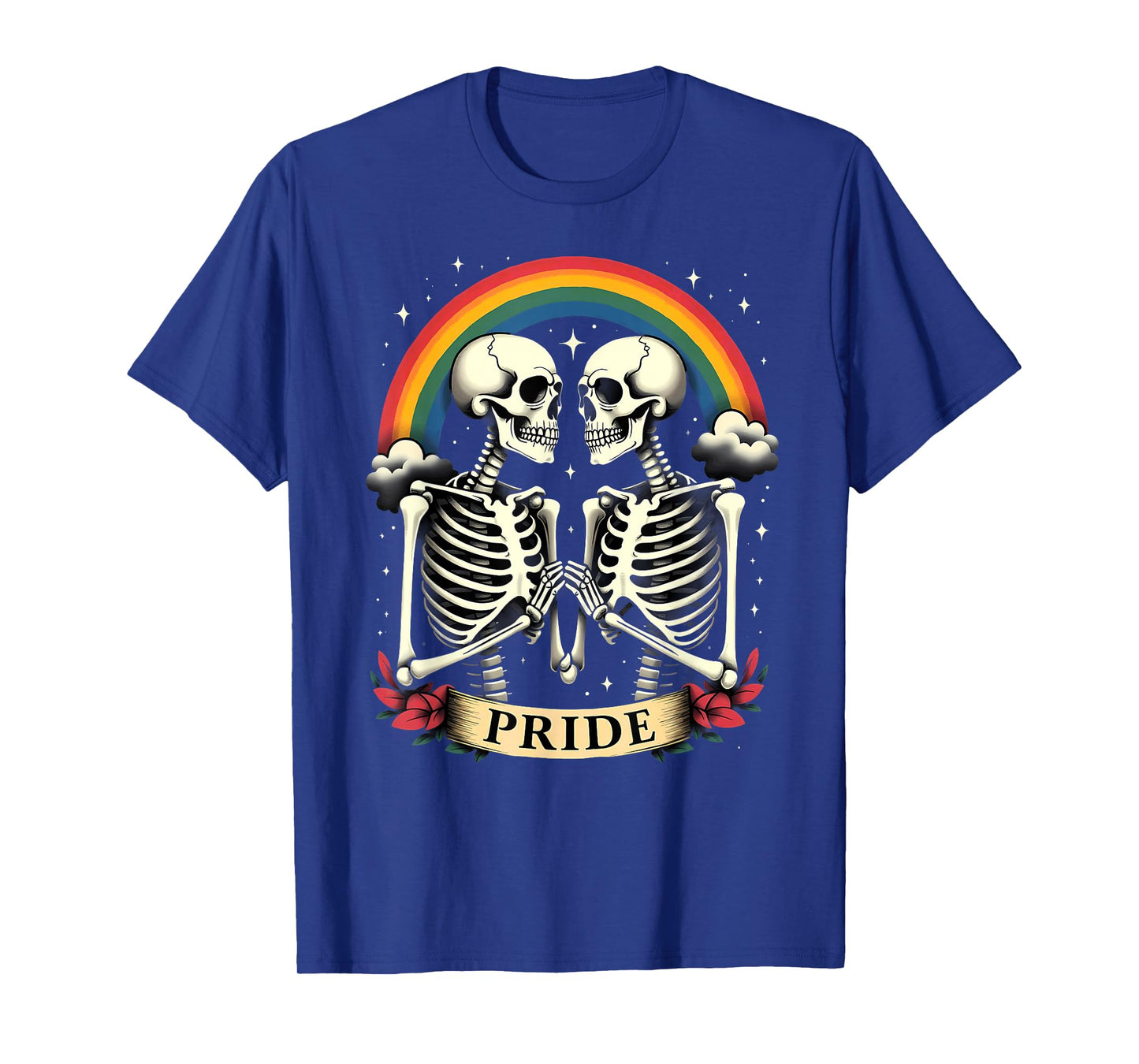 Tarot Card Pride LGBT Gay Lesbian Rainbow Skeleton Halloween T-Shirt