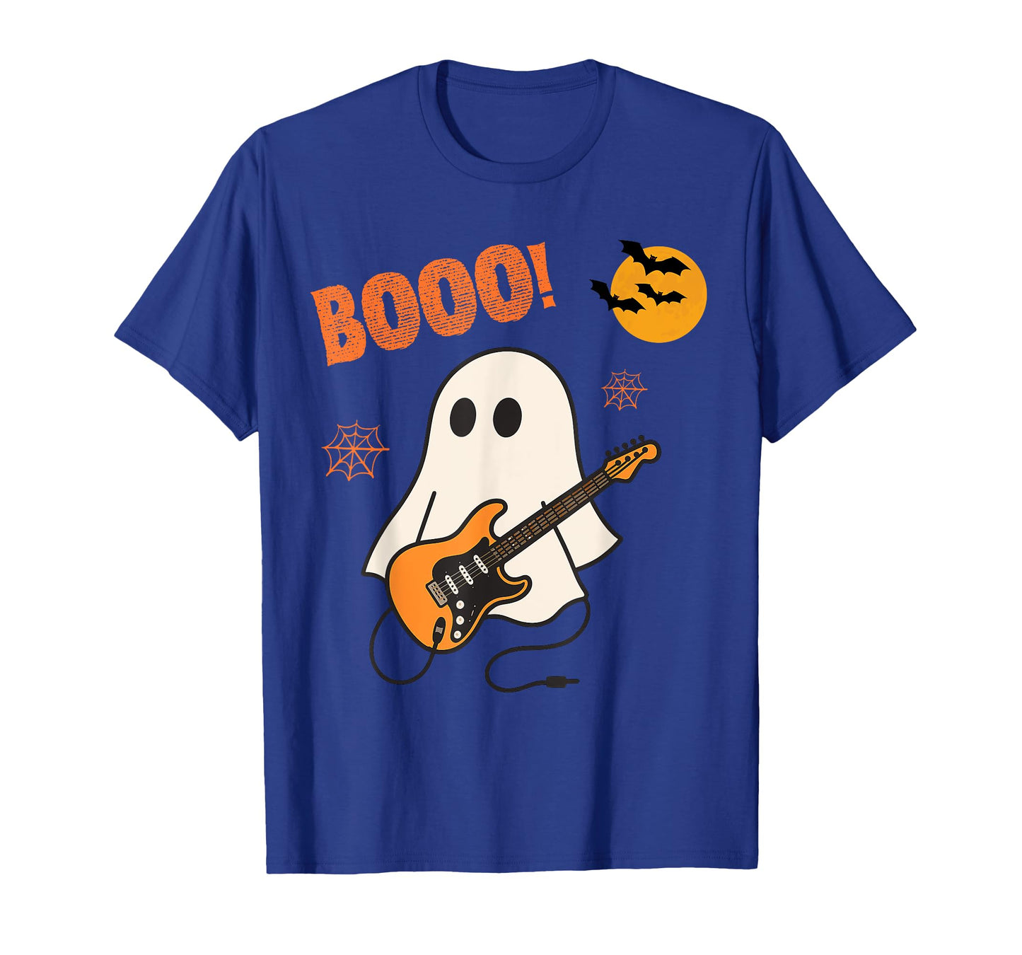 Vintage Halloween Spooky Guitar Rock Funny Skeleton Costume T-Shirt