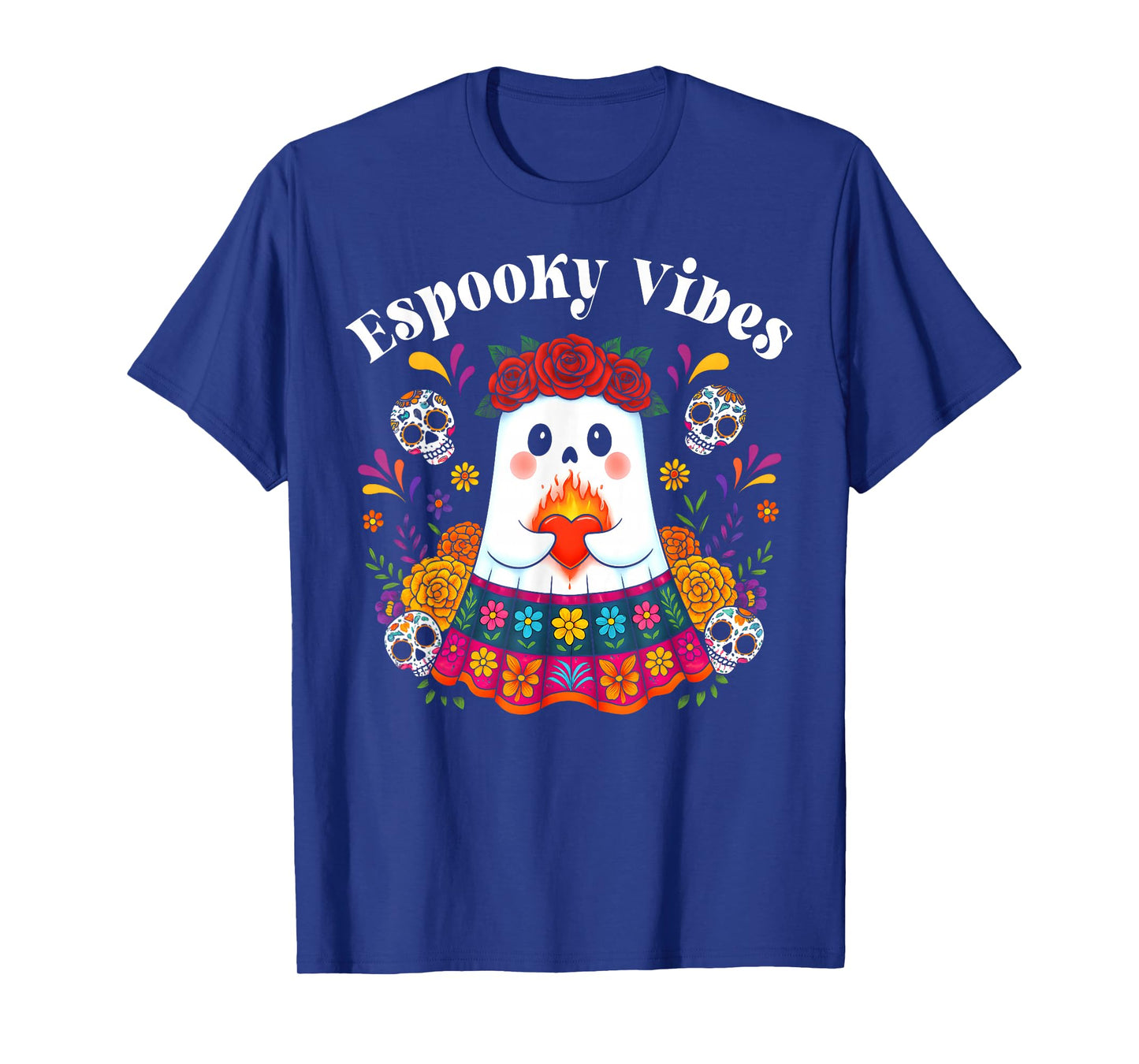 Espooky Vibes Maestra Halloween Spanish Mexican Teacher T-Shirt