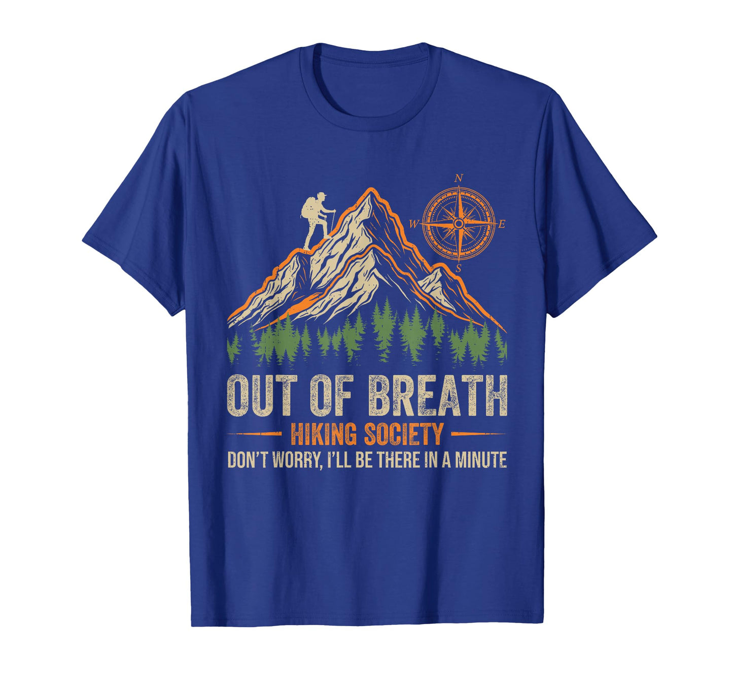 Out of Breath Hiking Society Outdoor Hiker Nature Lovers T-Shirt