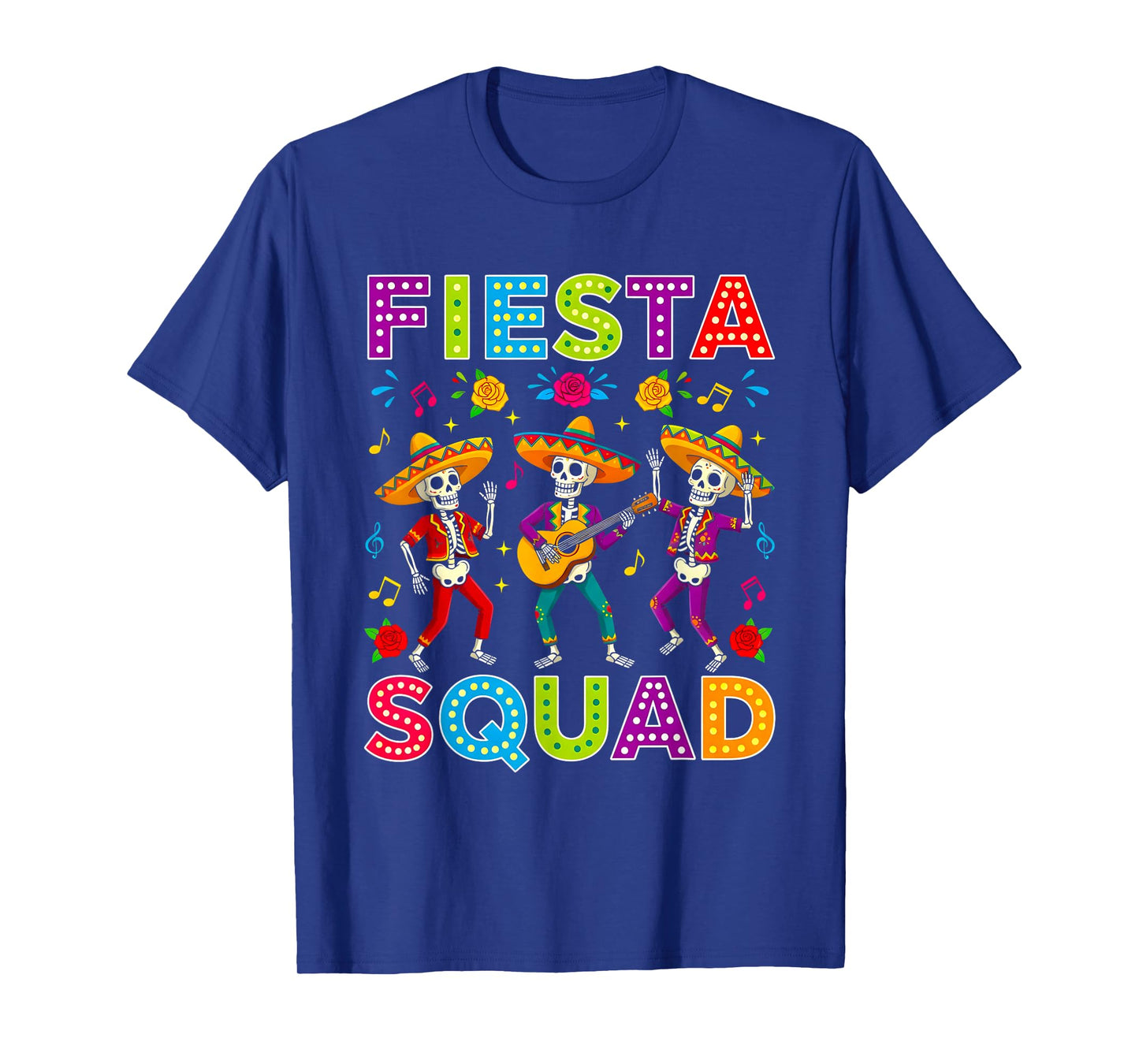 Fiesta Squad Cinco De Mayo Skeleton Funny Mexican Party T-Shirt