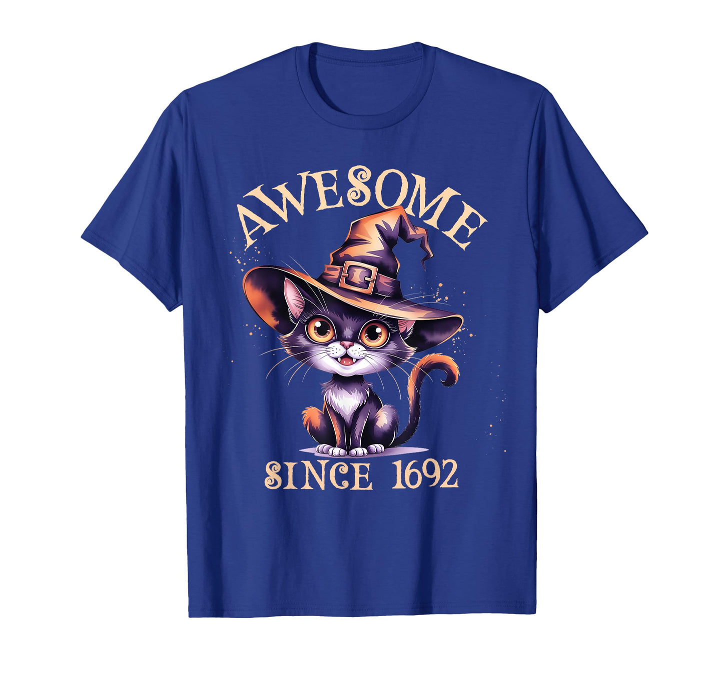 Sarcastic Awesome Cat Witch Since 1692 Witchy Wicca Dad T-Shirt