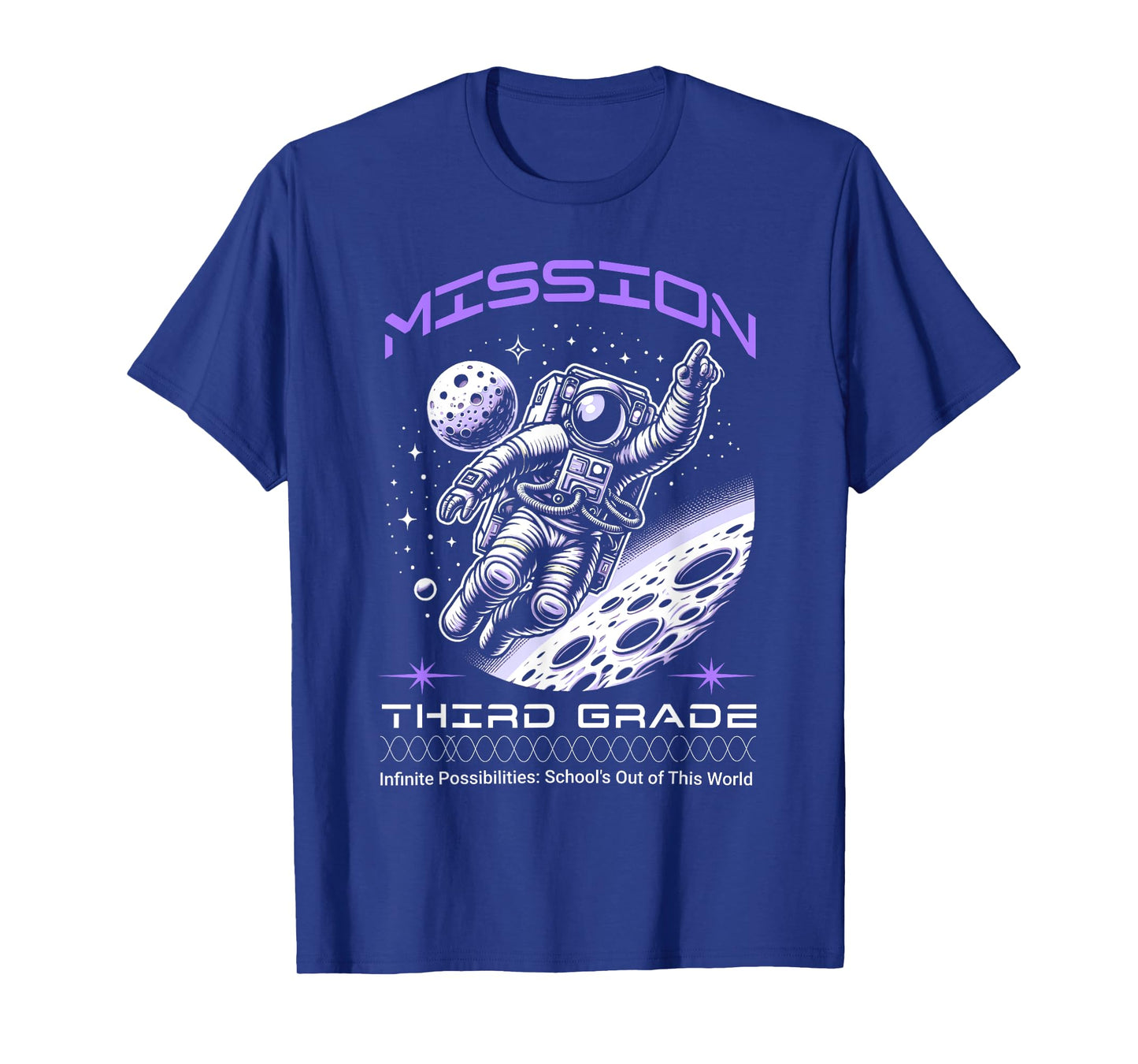 Third Grade Back To School Space Rocket Astronaut T-Shirt