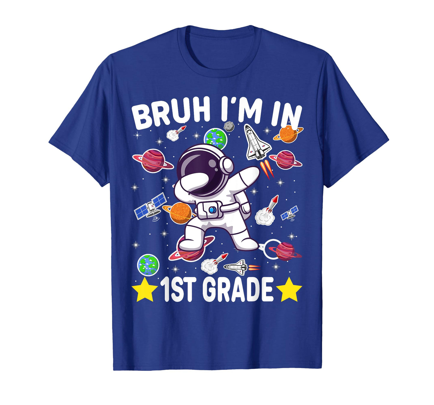 First Grade Dabbing Boy Astronaut Bruh i'm in 1st Grade T-Shirt