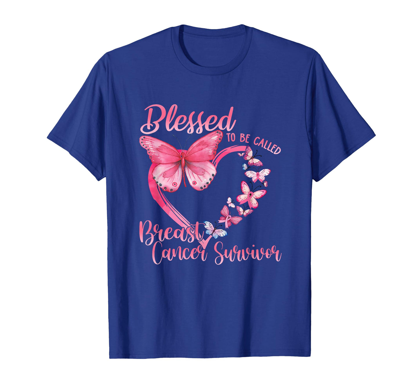 Blessed to Be Called Breast Cancer Survivor Heart Butterfly T-Shirt