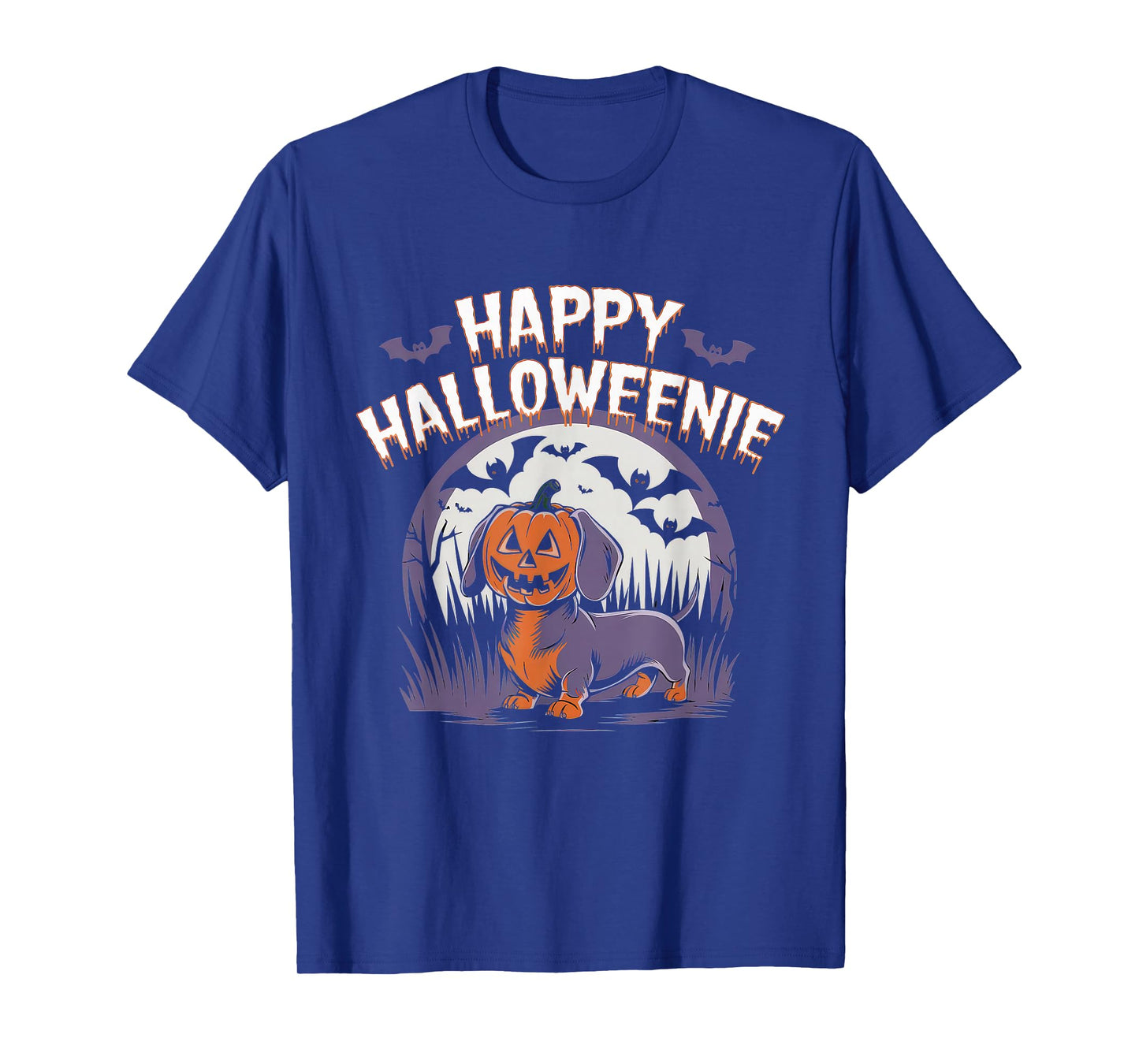 Happy Halloweenie Tshirt Women Men Wiener Monster Party T-Shirt