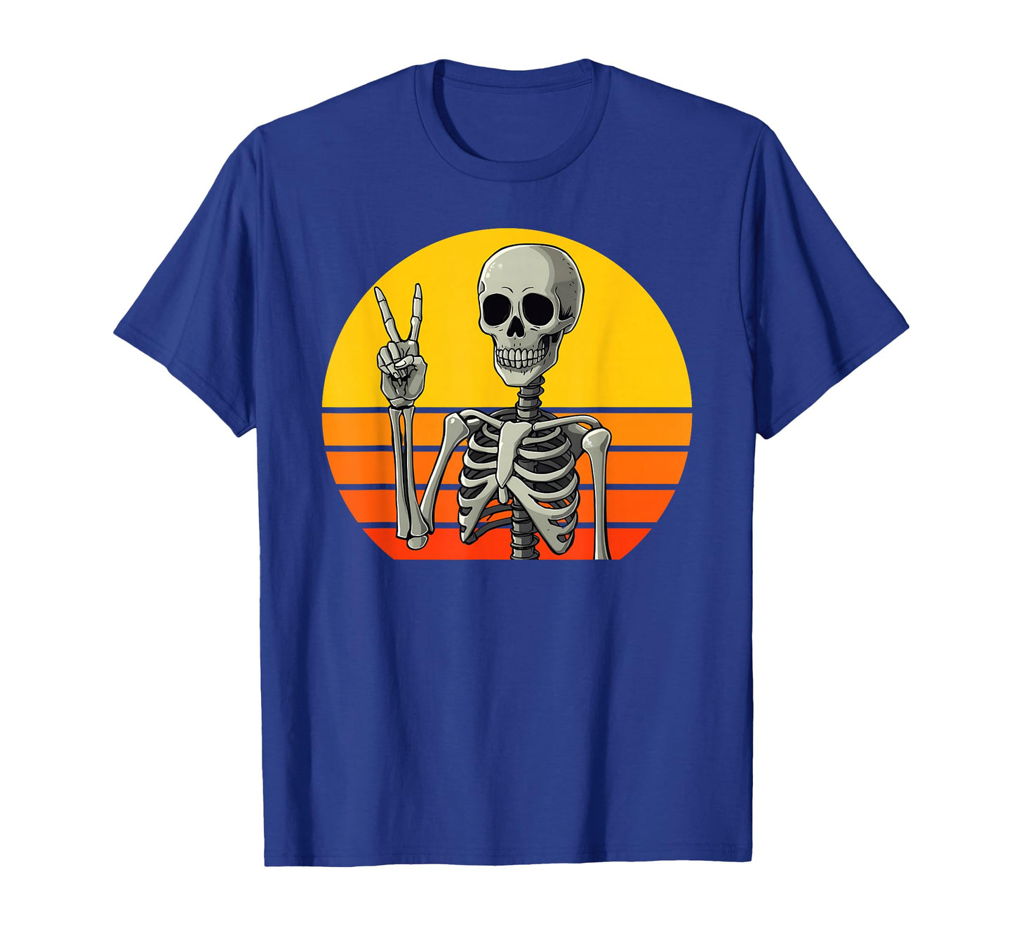 Skeleton Hand Peace Sign, Halloween Skeleton Peace Hands T-Shirt
