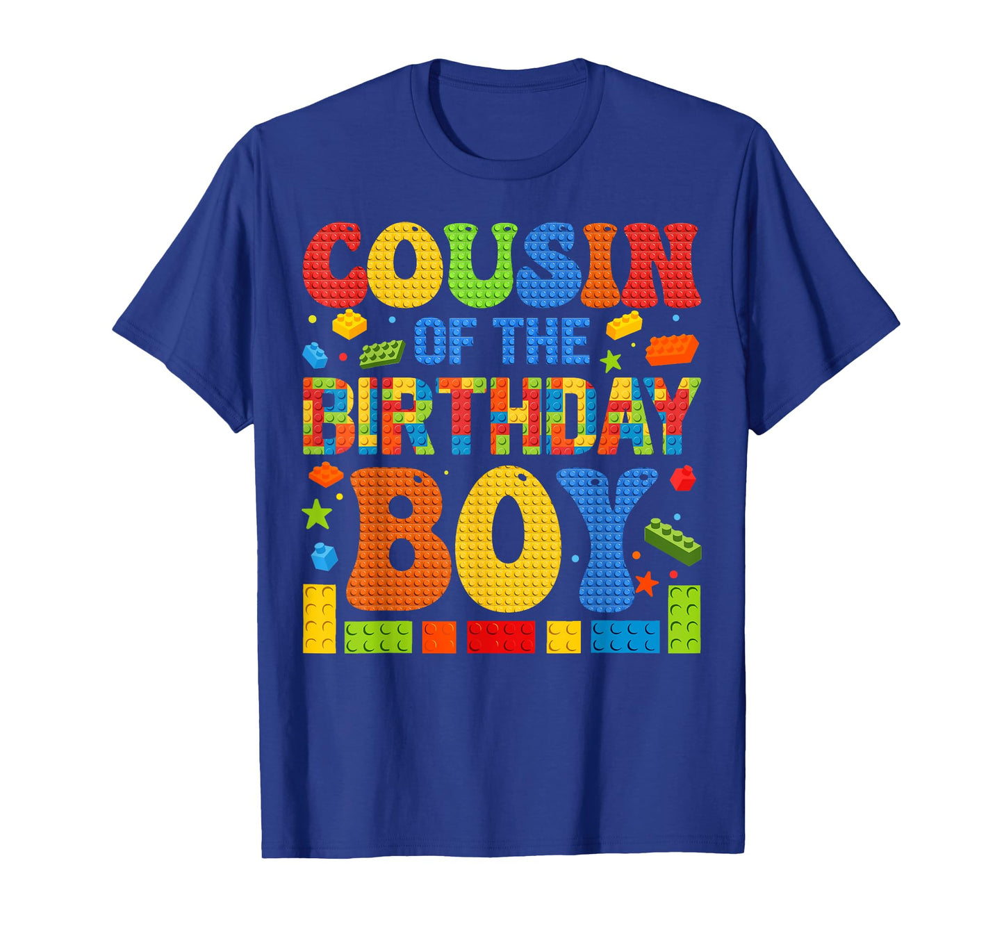 Cousin Of The Birthday Boy Building Block Birthday Party T-Shirt