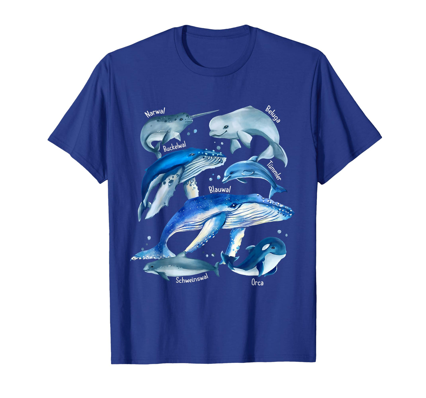 Types Of Whales - Whale Breeds - Whale Species Biology Guide T-Shirt