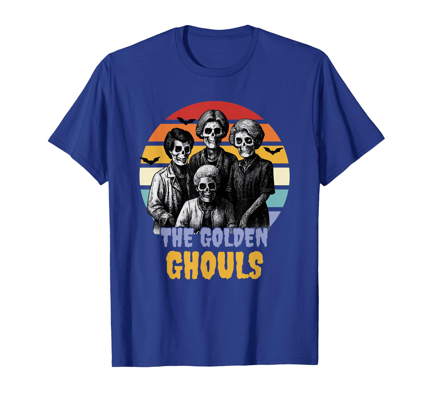 The Golden Ghouls Funny Skeleton Retro Halloween T-Shirt