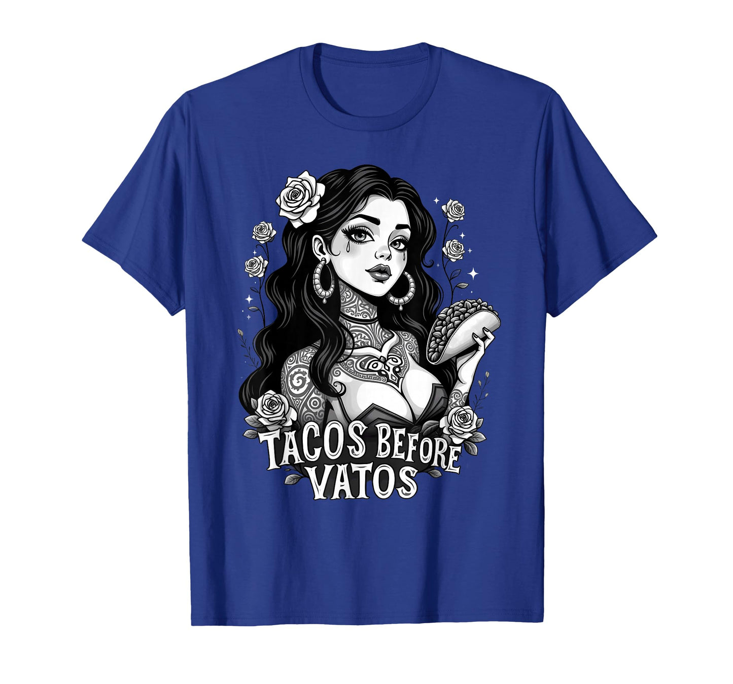 Sarcastic Spanish Mexican Tacos Before Vatos T-Shirt