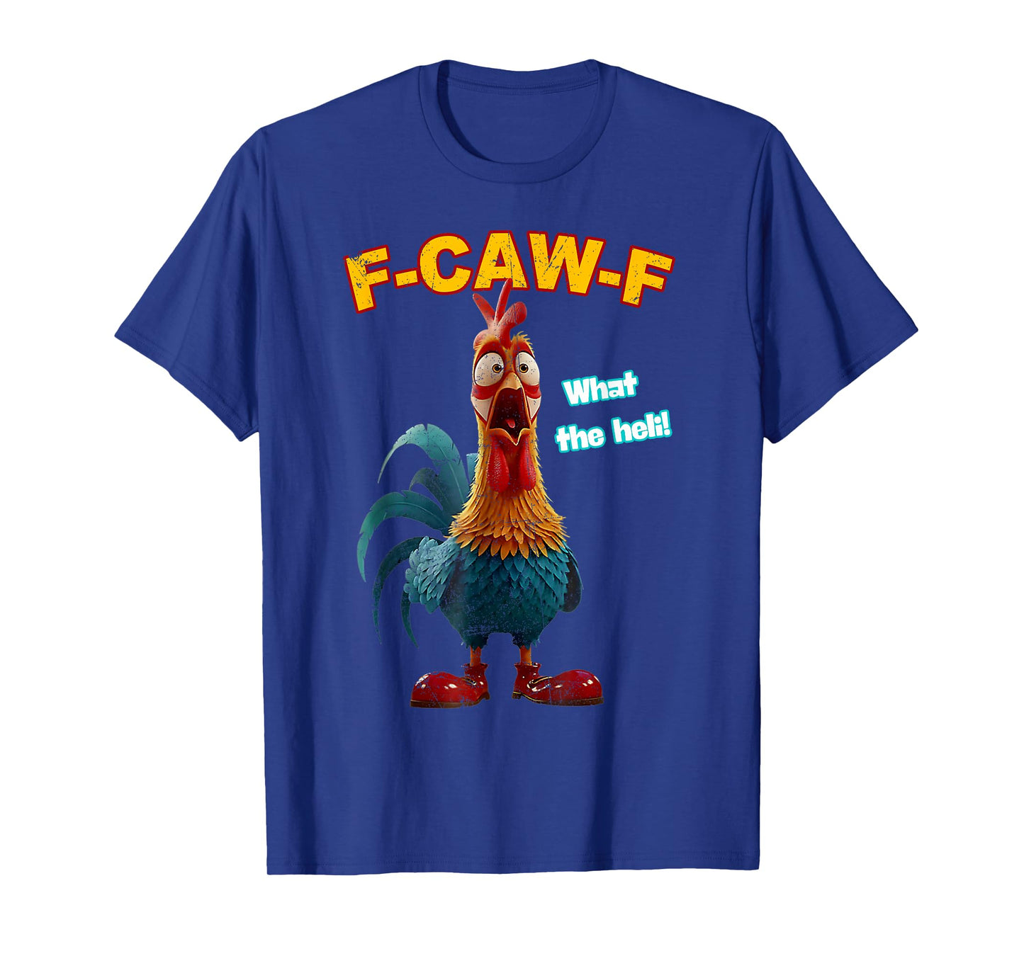 F-caw-f What The Heli Chicken Funny Meme Vintage T-Shirt