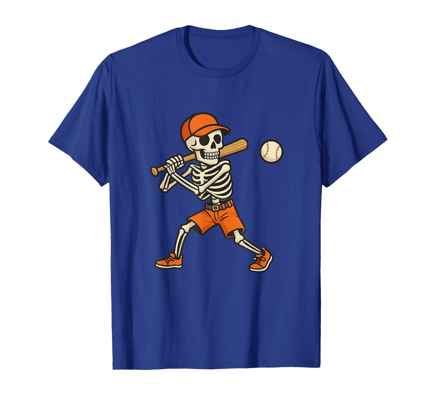 Halloween Baseball Skeleton Batter, Spooky Slugger Fall Ball T-Shirt