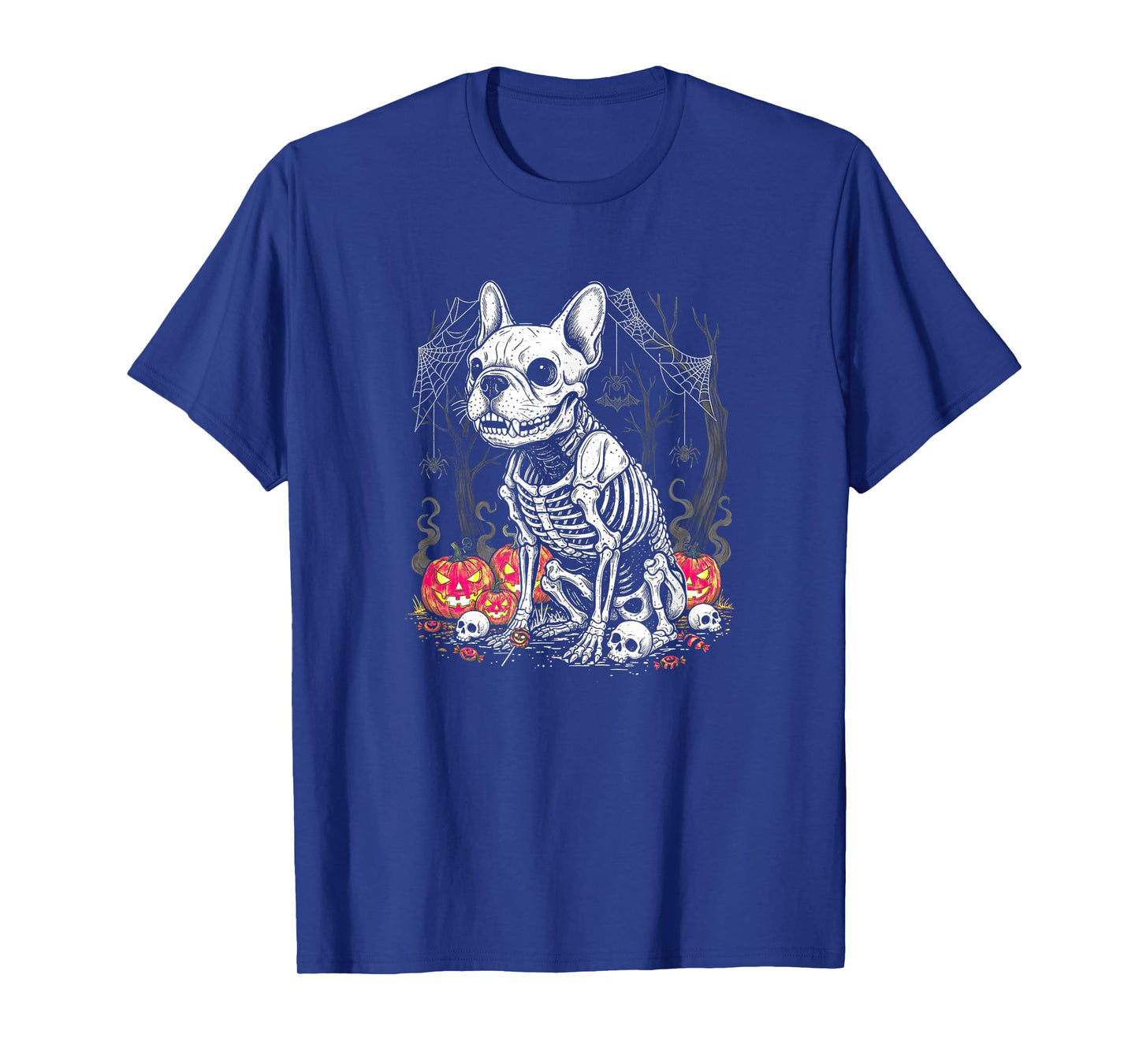 French Bulldog Skeleton Halloween Spooky Dog Bones Frenchie T-Shirt