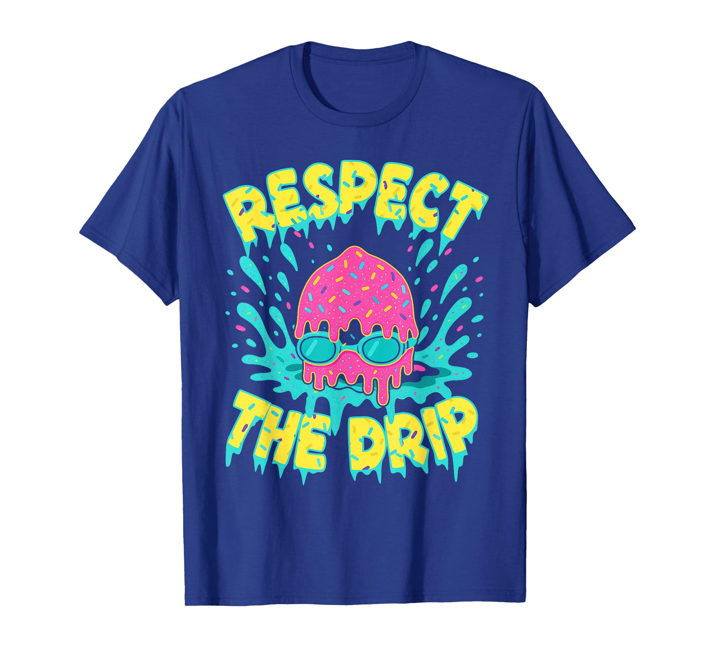 Swimming Swimmer Swim Mom Ice Cream Respects The Drip T-Shirt