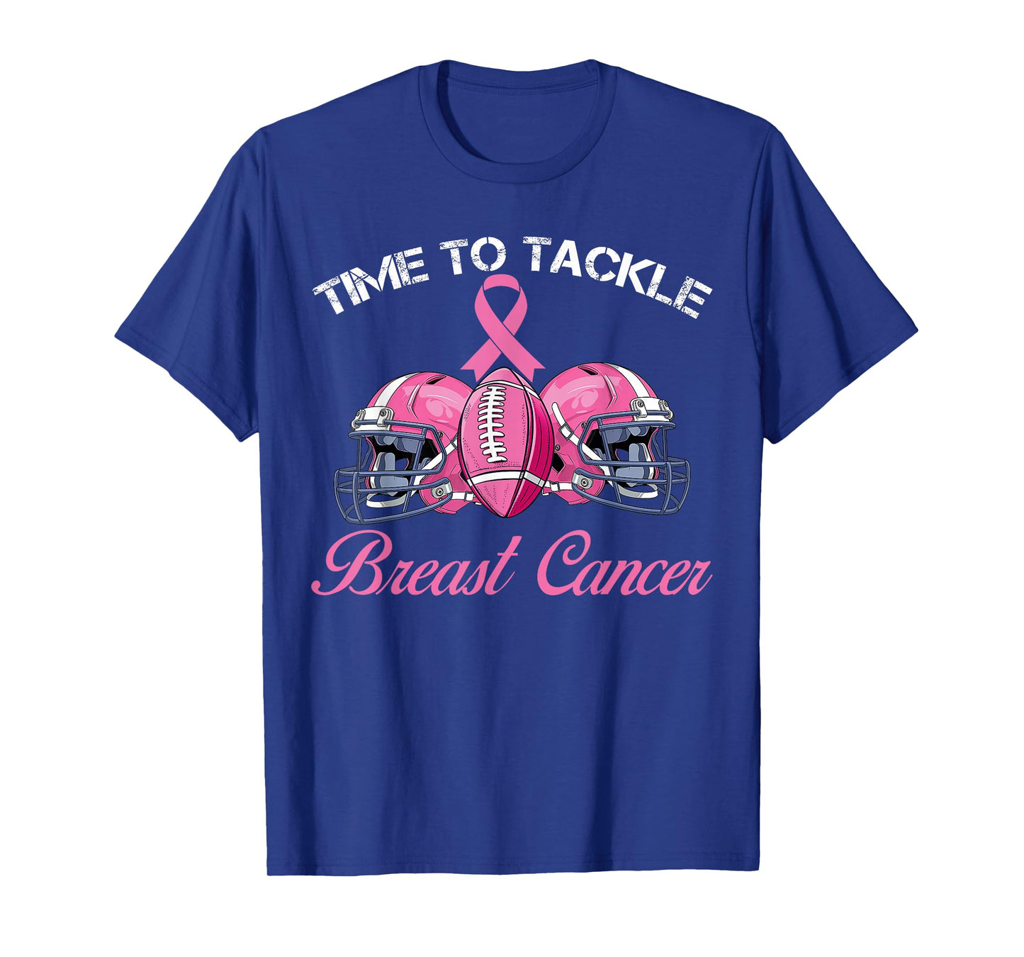 Football Survivor Time To Tackle Breast Cancer Awareness T-Shirt