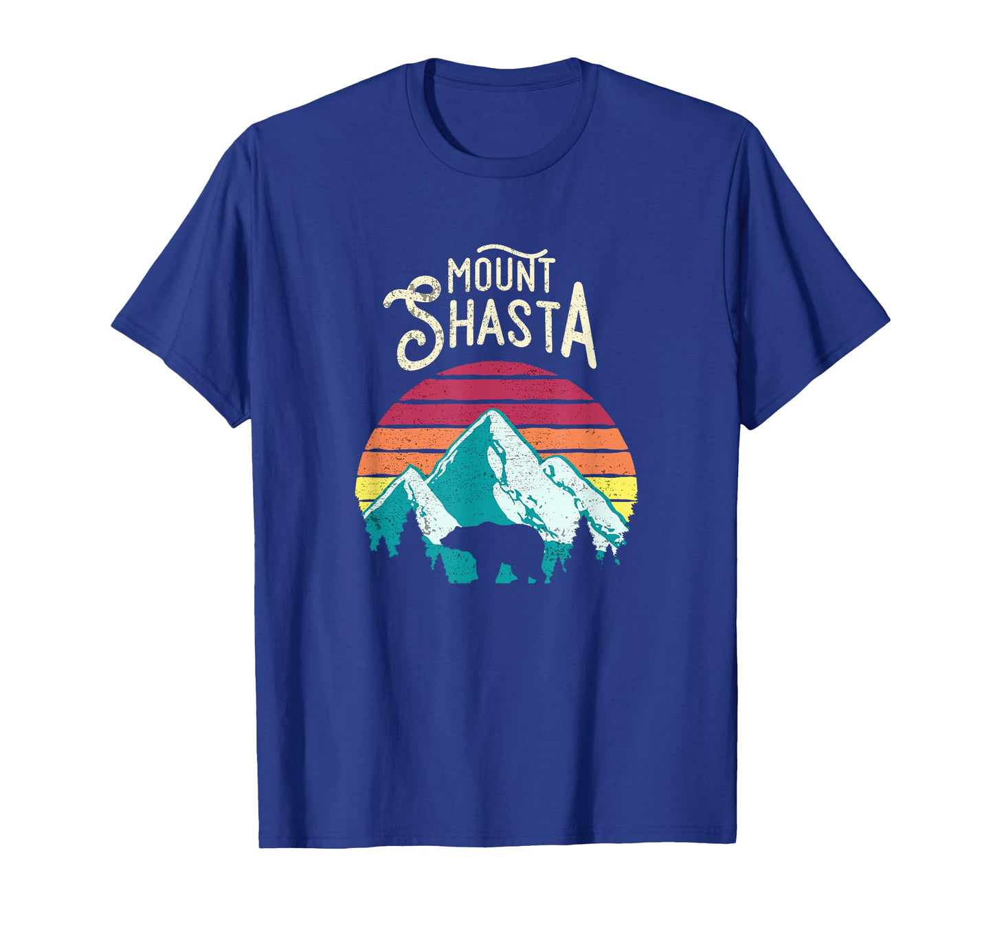 Retro Vintage Mount Shasta California Mountains Bear T-shirt T-Shirt