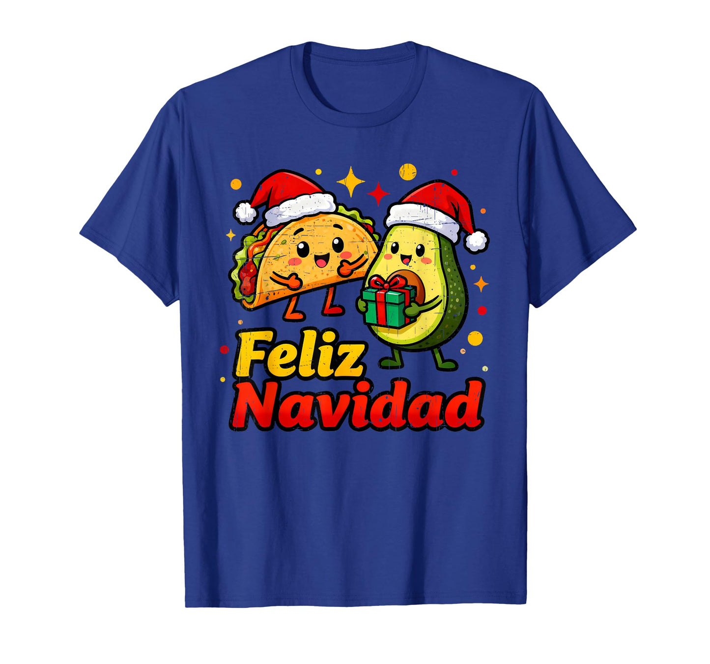 Feliz Navidad Avocado Tacos Mexican Xmas Family Matching T-Shirt