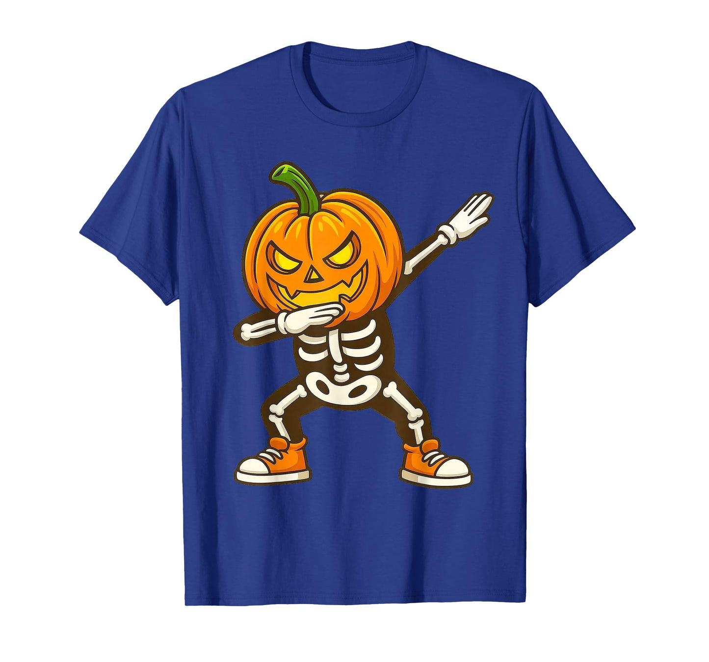 Funny Pumpkin Skeleton Dabbing Cute Jack-o'-Lantern Dab Pose T-Shirt
