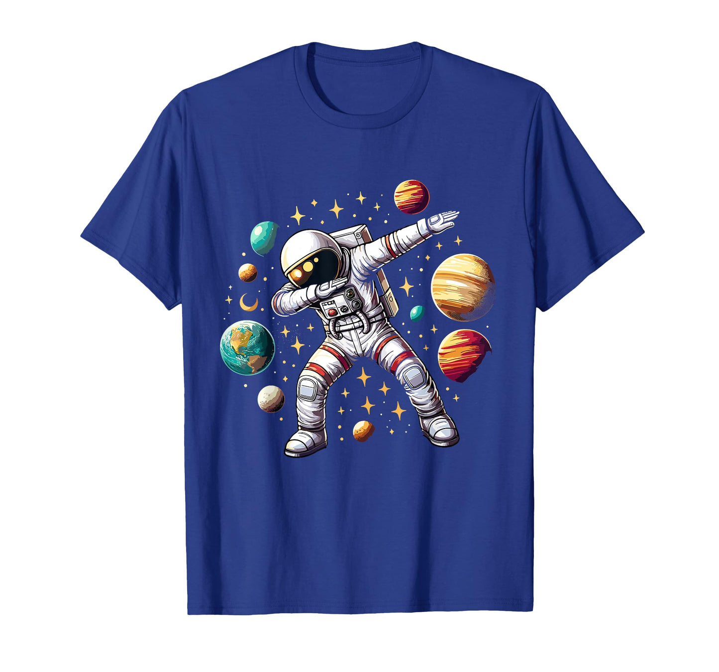 Astronaut Dabbing in Space Cosmic Galaxy Adventure Tee T-Shirt