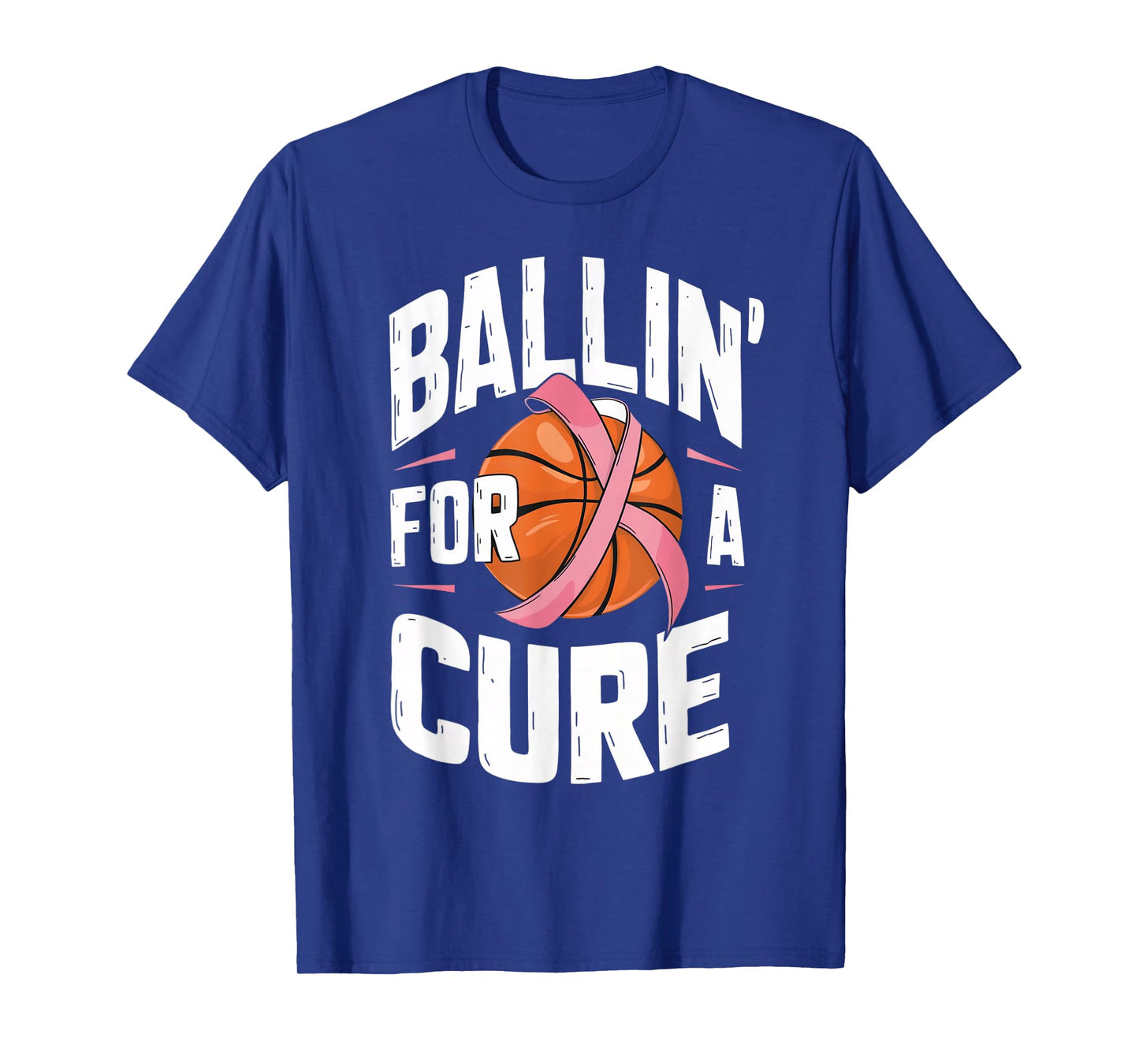 Basketball Breast Cancer Awareness Ballin for a Cure T-Shirt