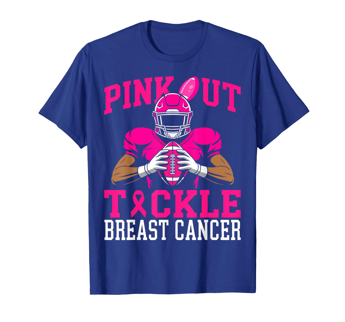 Football Pink Out Tackle Breast Cancer Awareness Women T-Shirt