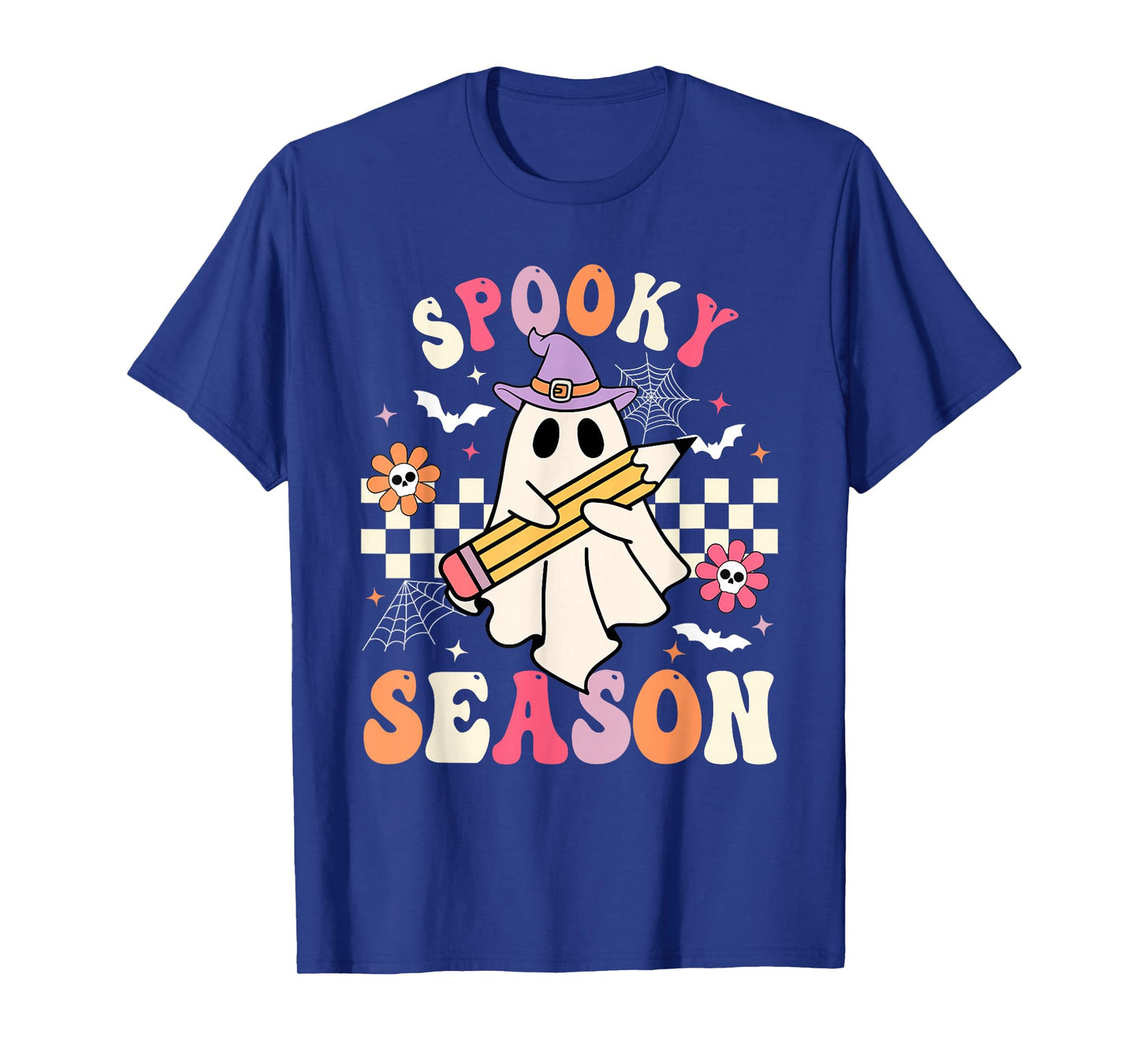 Spooky Season Retro Happy Halloween Ghost Women Toddler Girl T-Shirt