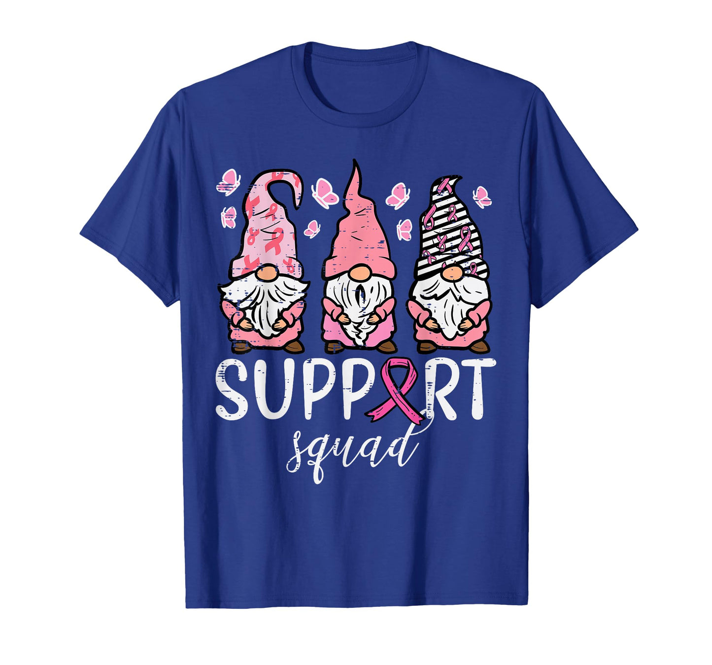 Breast Cancer Support Squad Gnomes Awareness Men Women Kids T-Shirt
