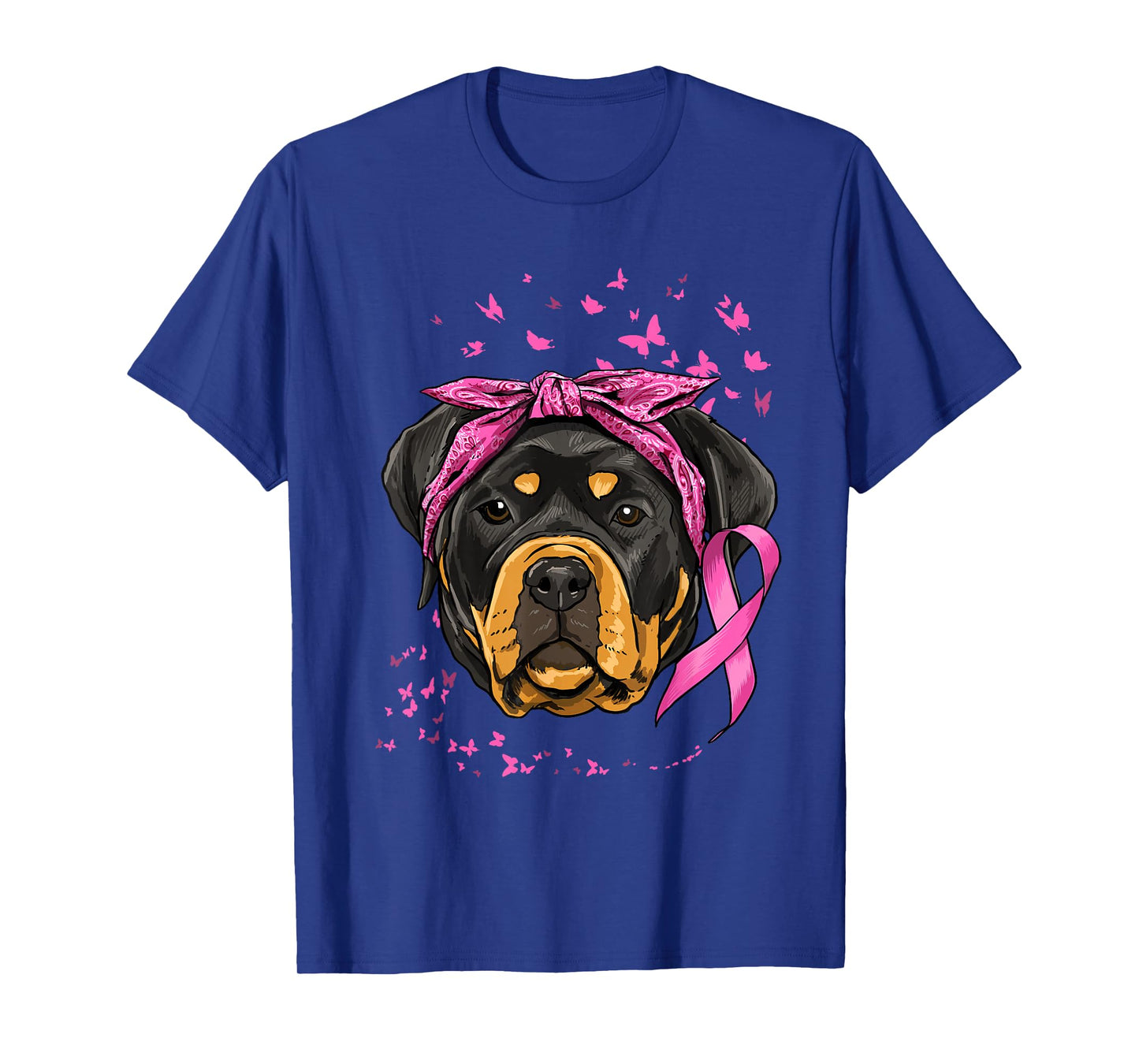 Rottweiler Pink Ribbon Breast Cancer Awareness Survivor T-Shirt