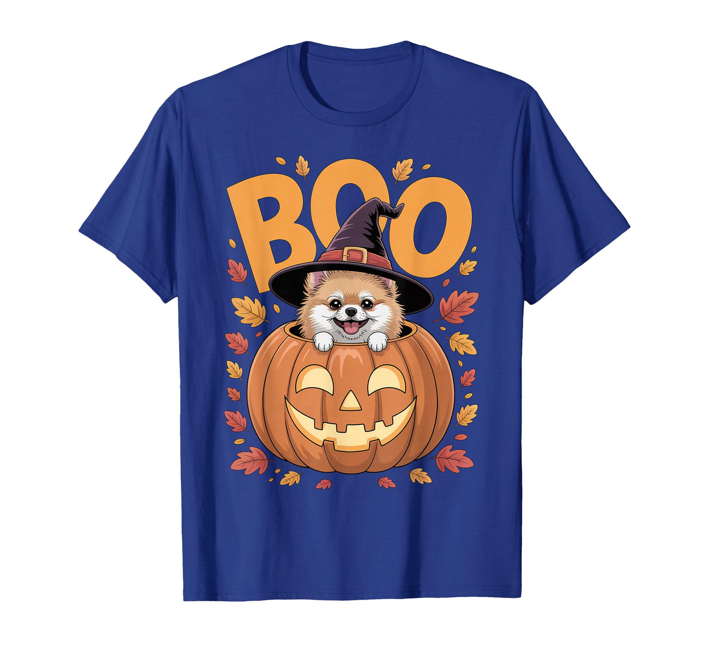 Pom Costume on Pumpkin Halloween Pomeranian T-Shirt