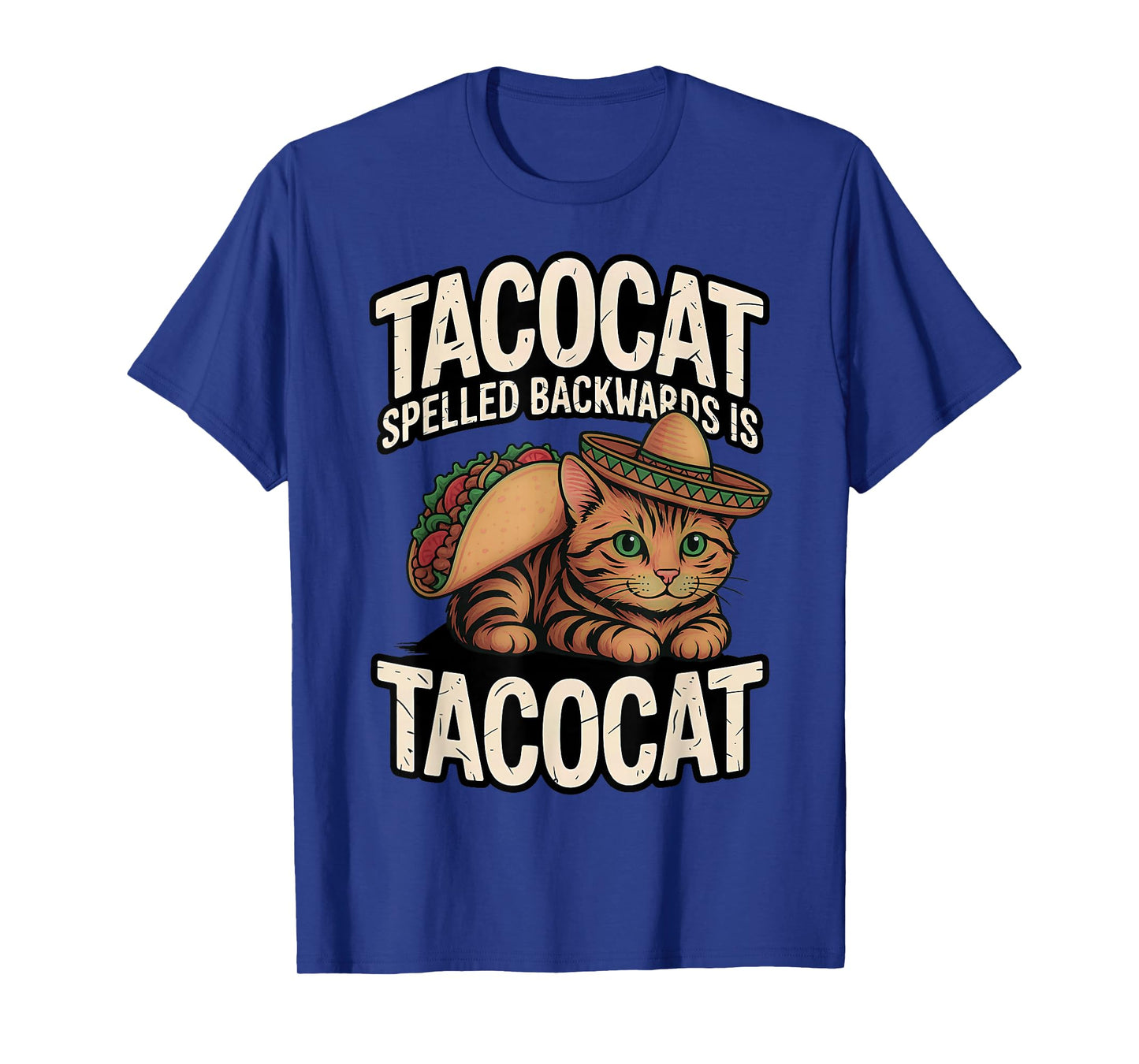 Tacocat Spelled Backwards is Tacocat Funny Mexican Taco Cat T-Shirt