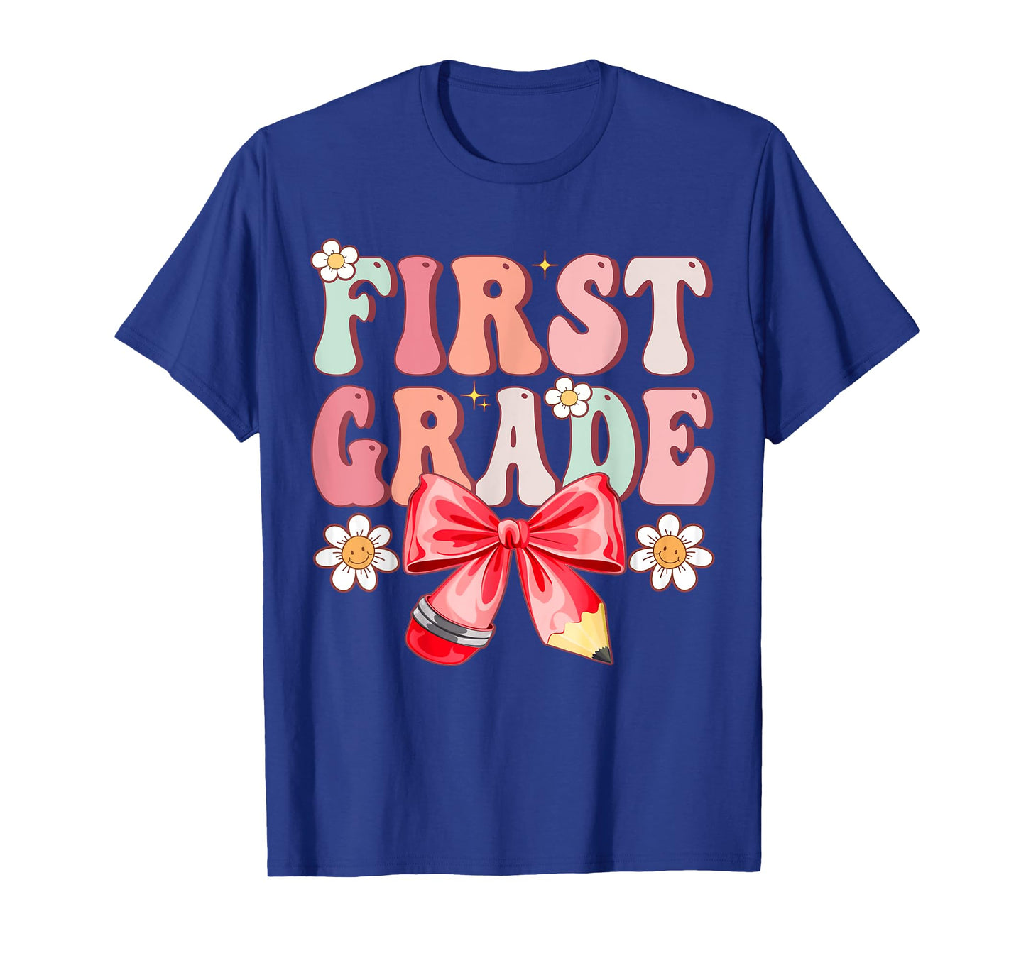 Groovy 1st Grade Back To School First Day of First Grade T-Shirt