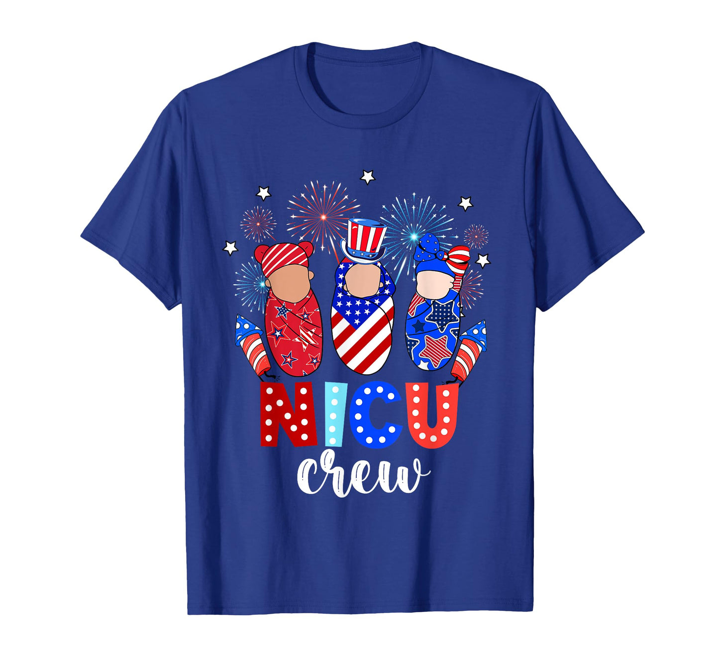 4th Of July NICU Crew NICU Nurse Fireworks T-Shirt