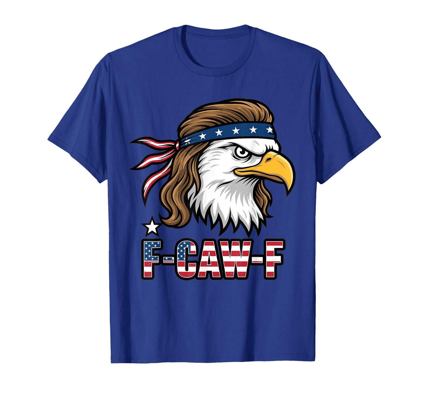 Patriotic Eagle F-Caw-F Bald Eagle USA Flag Design T-Shirt