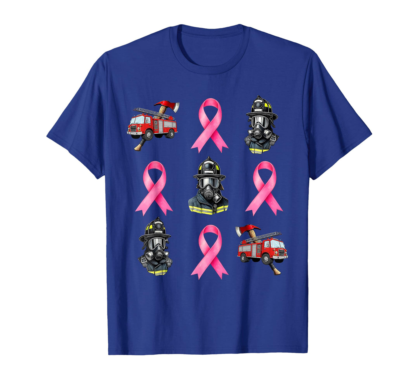 Breast Cancer Firefighting Firefighter Fire Truck Boys Girls T-Shirt